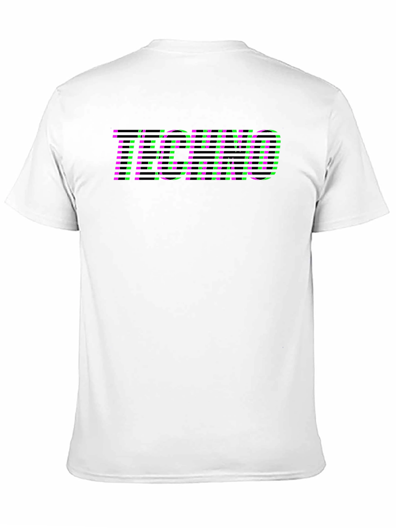 Techno Graphic Print Black T-Shirt