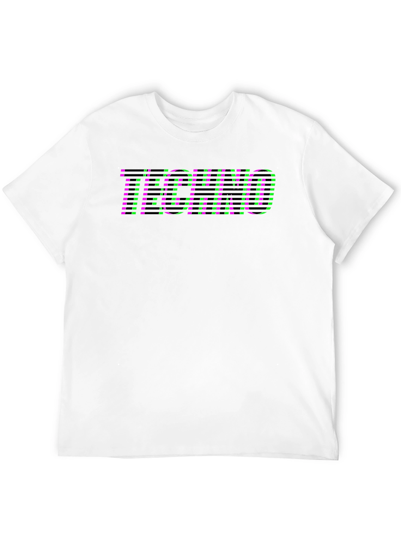 Techno Graphic Print Black T-Shirt