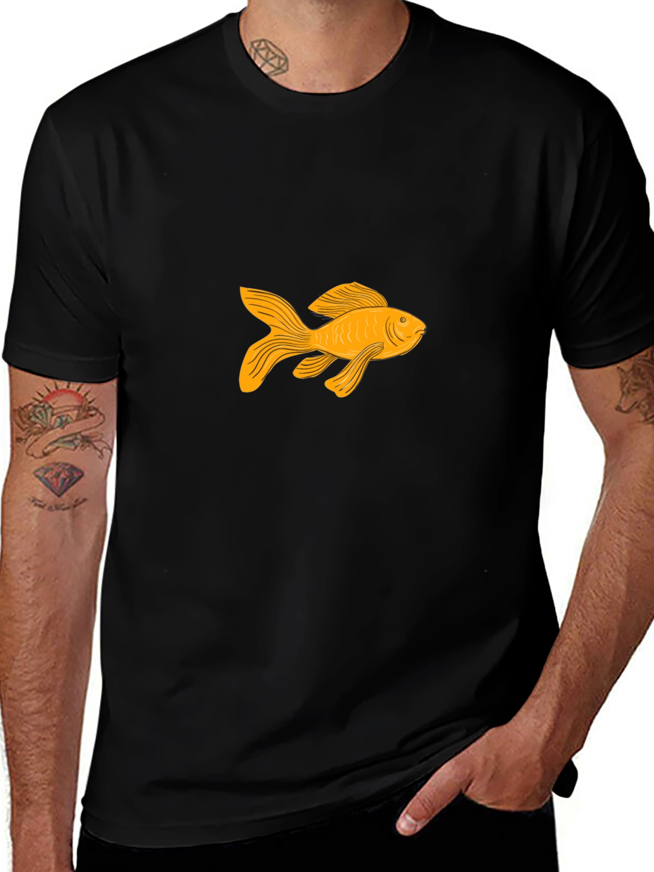 Goldfish Graphic Tee - Classic Black T-Shirt