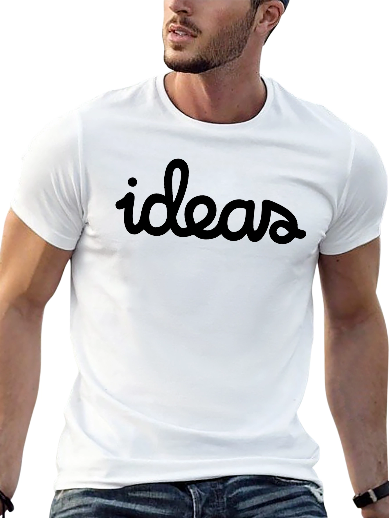 Ideas Graphic Tee - Soft Black Cotton