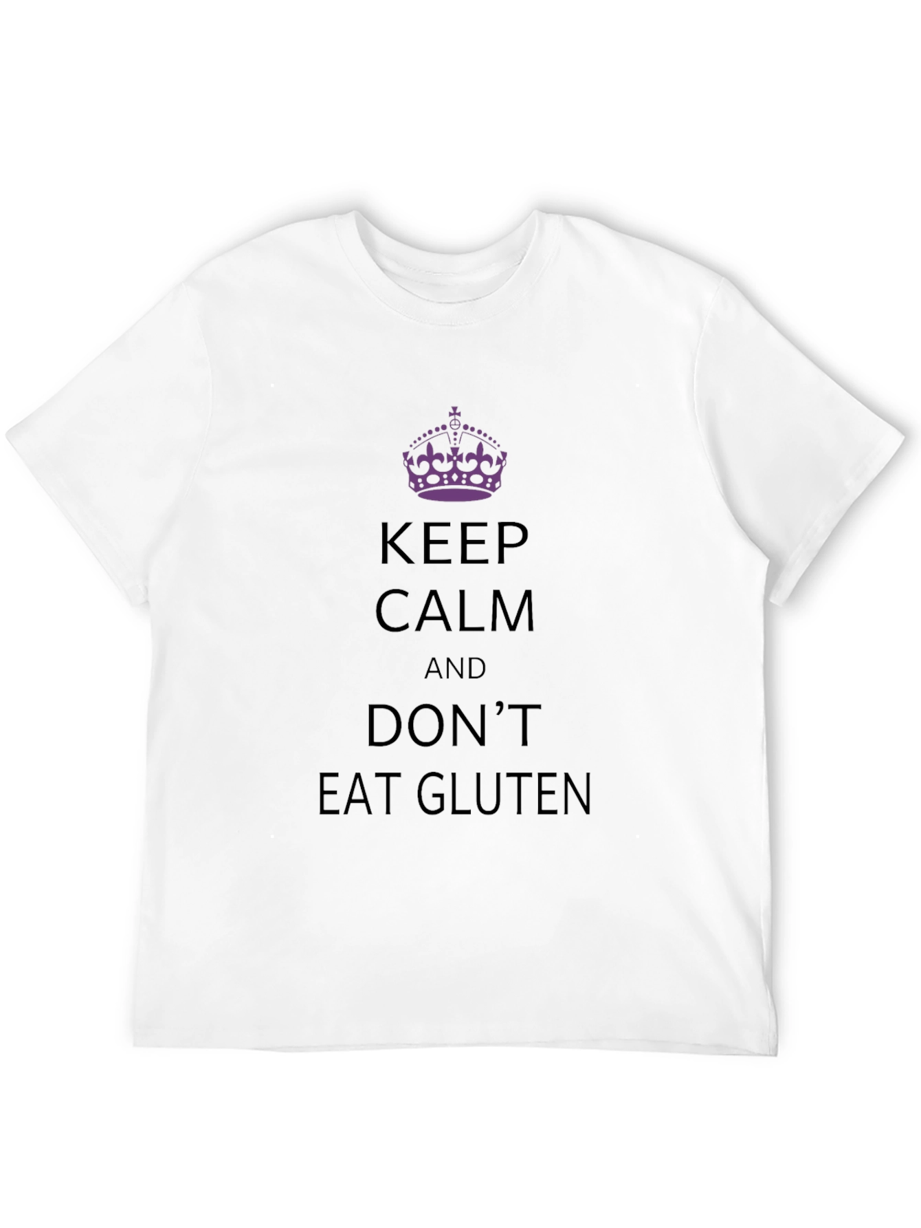 Keep Calm Dont Eat Gluten Black T-Shirt