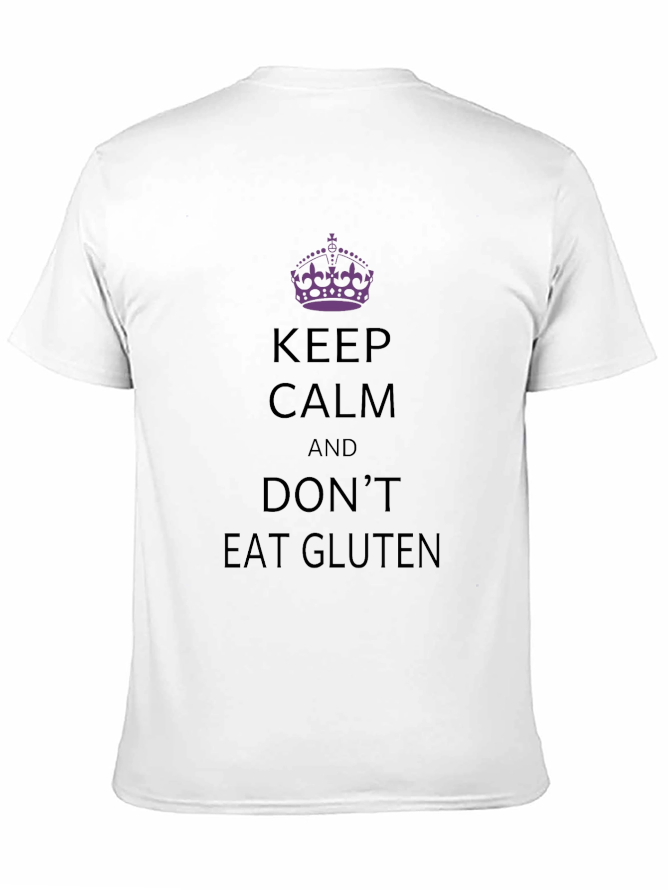 Keep Calm Dont Eat Gluten Black T-Shirt