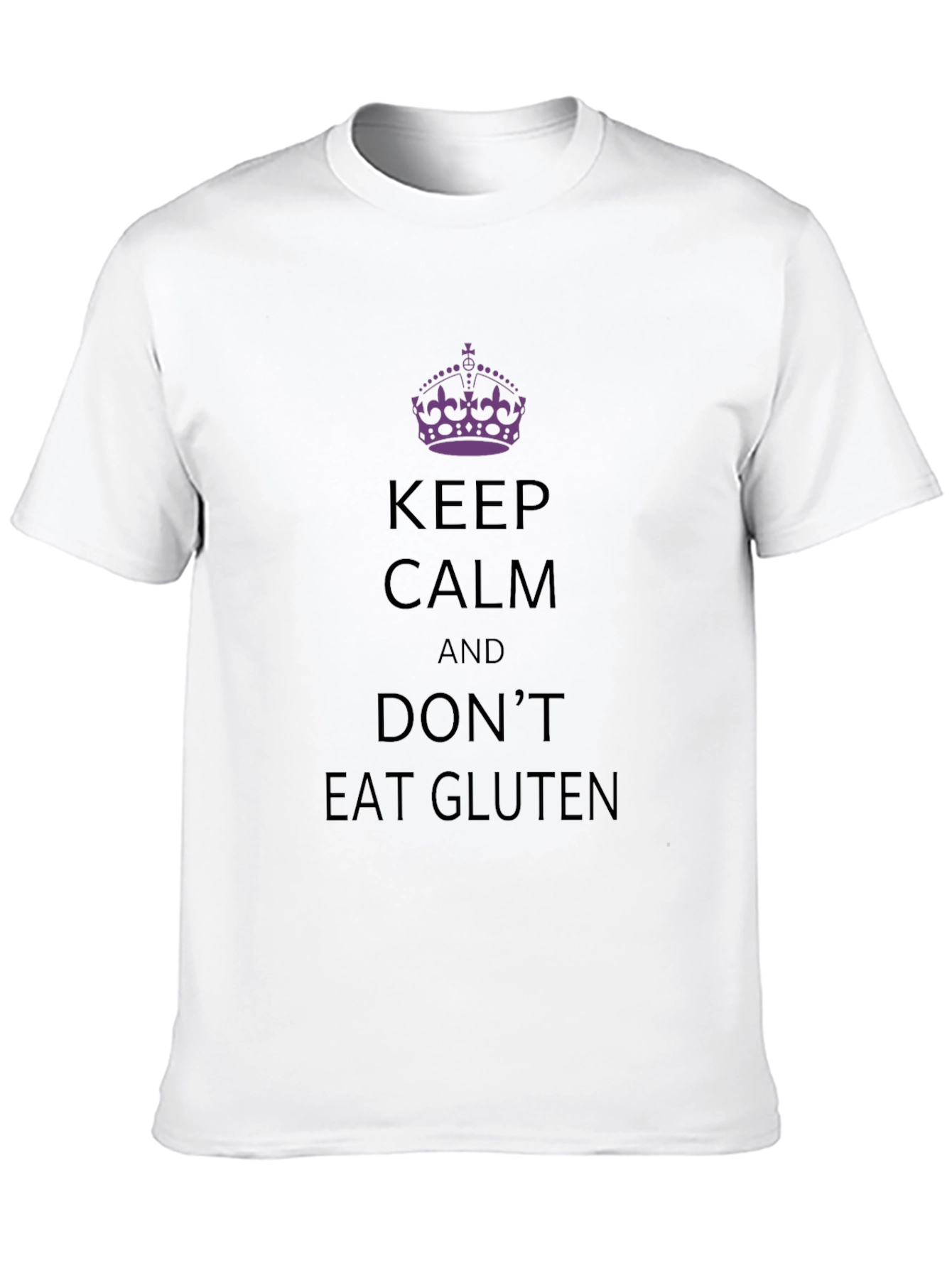 Keep Calm Dont Eat Gluten Black T-Shirt