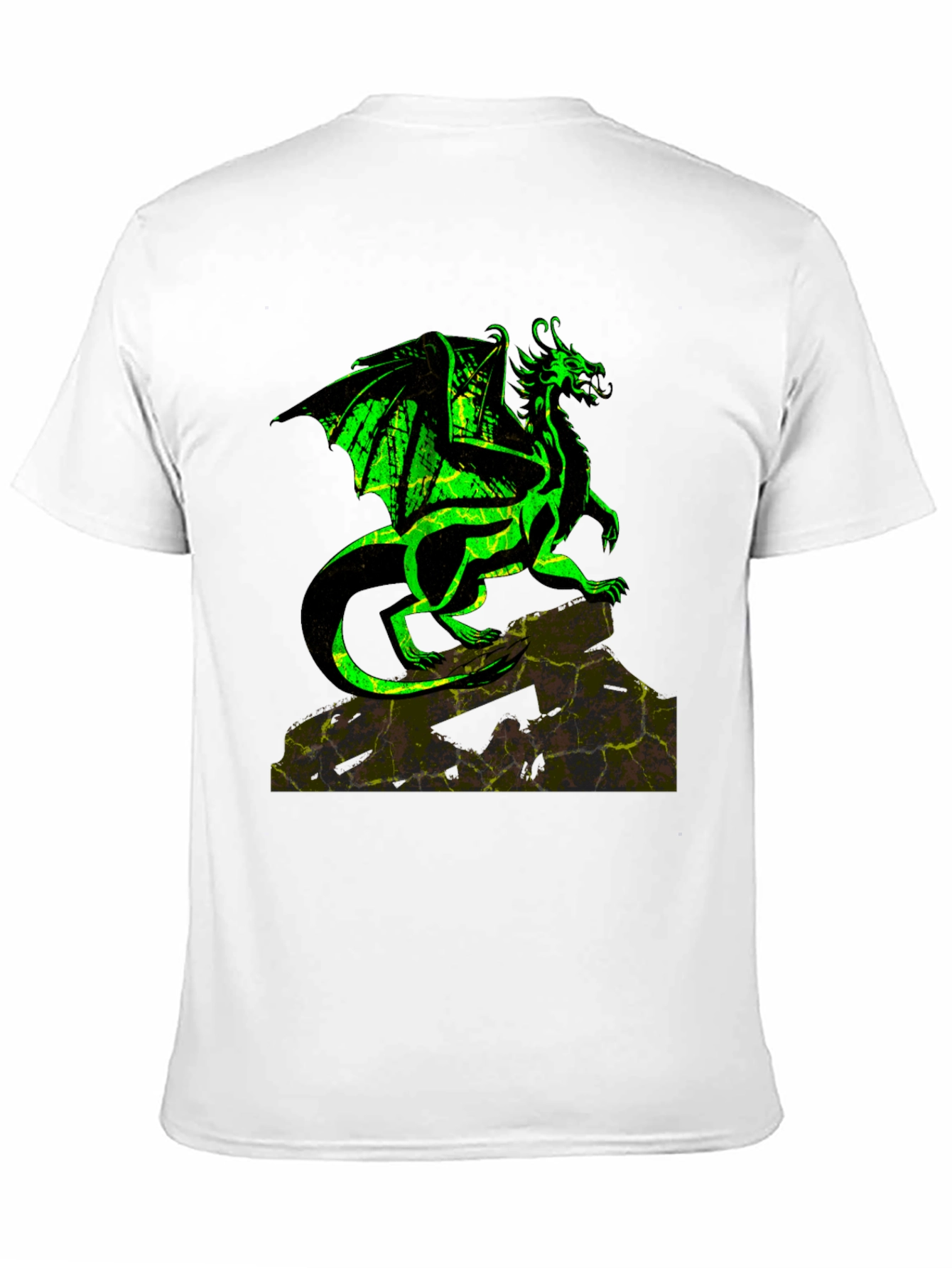 Dragon Graphic Tee - Black Cotton T-Shirt