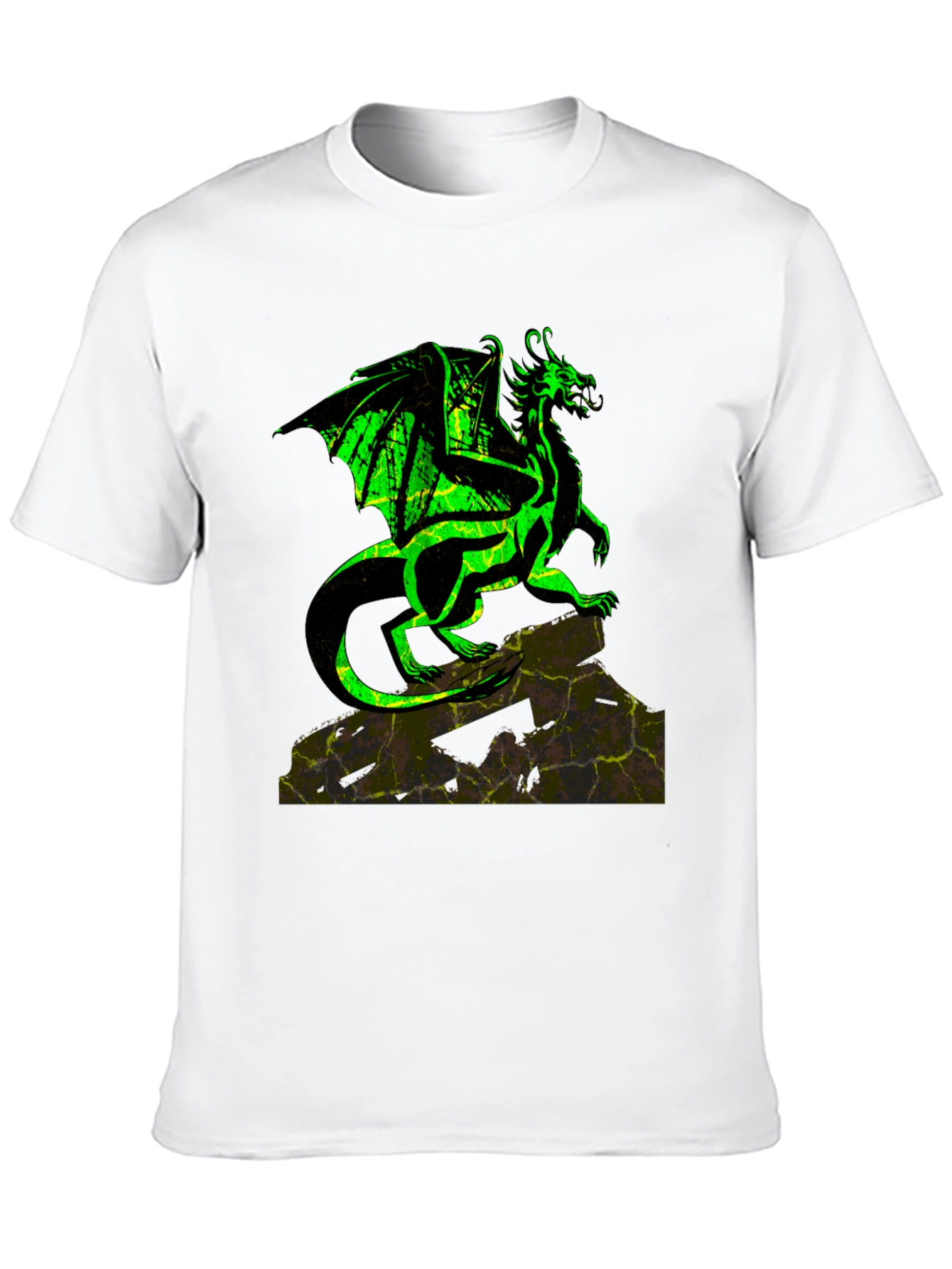 Dragon Graphic Tee - Black Cotton T-Shirt