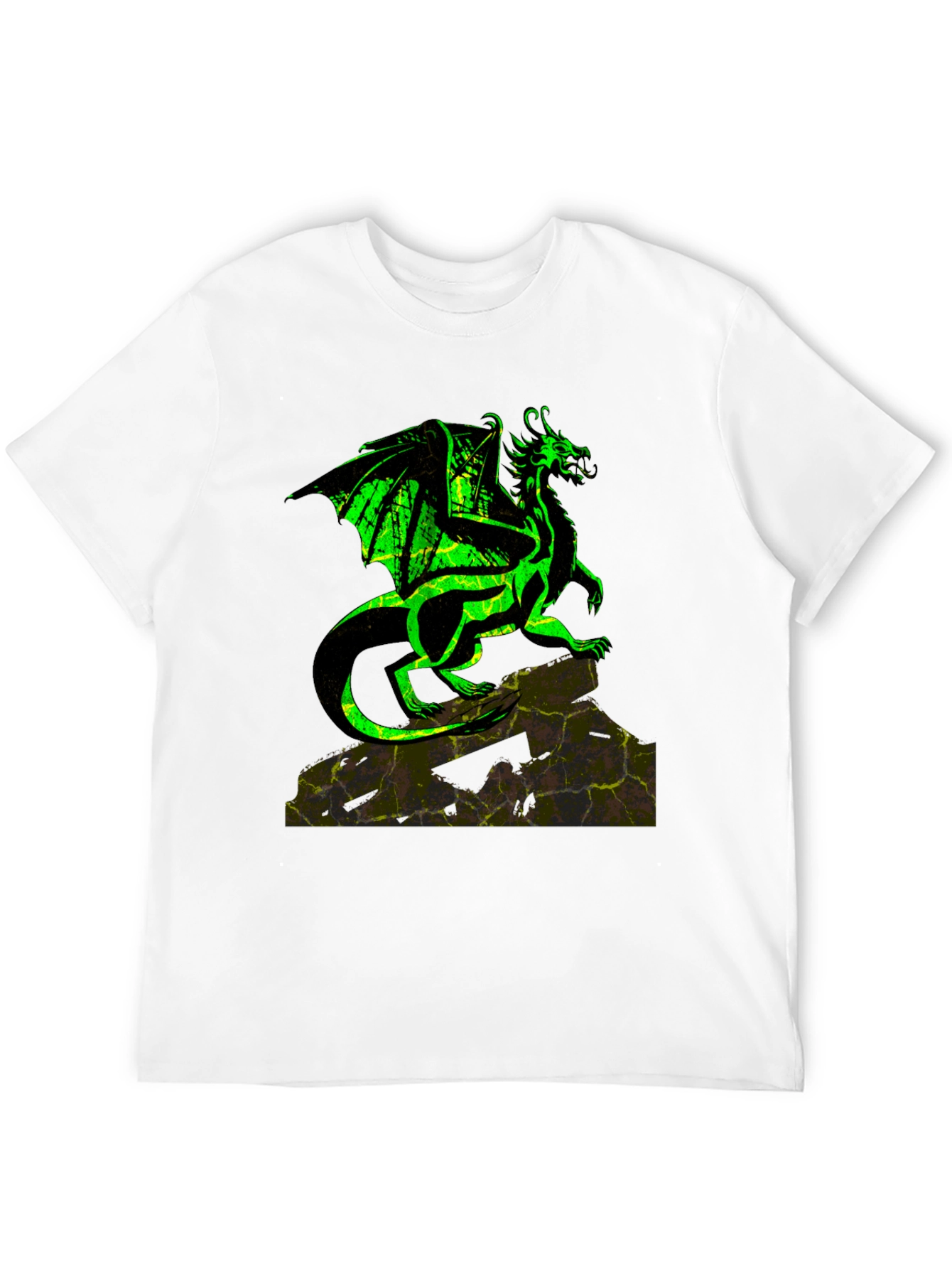 Dragon Graphic Tee - Black Cotton T-Shirt