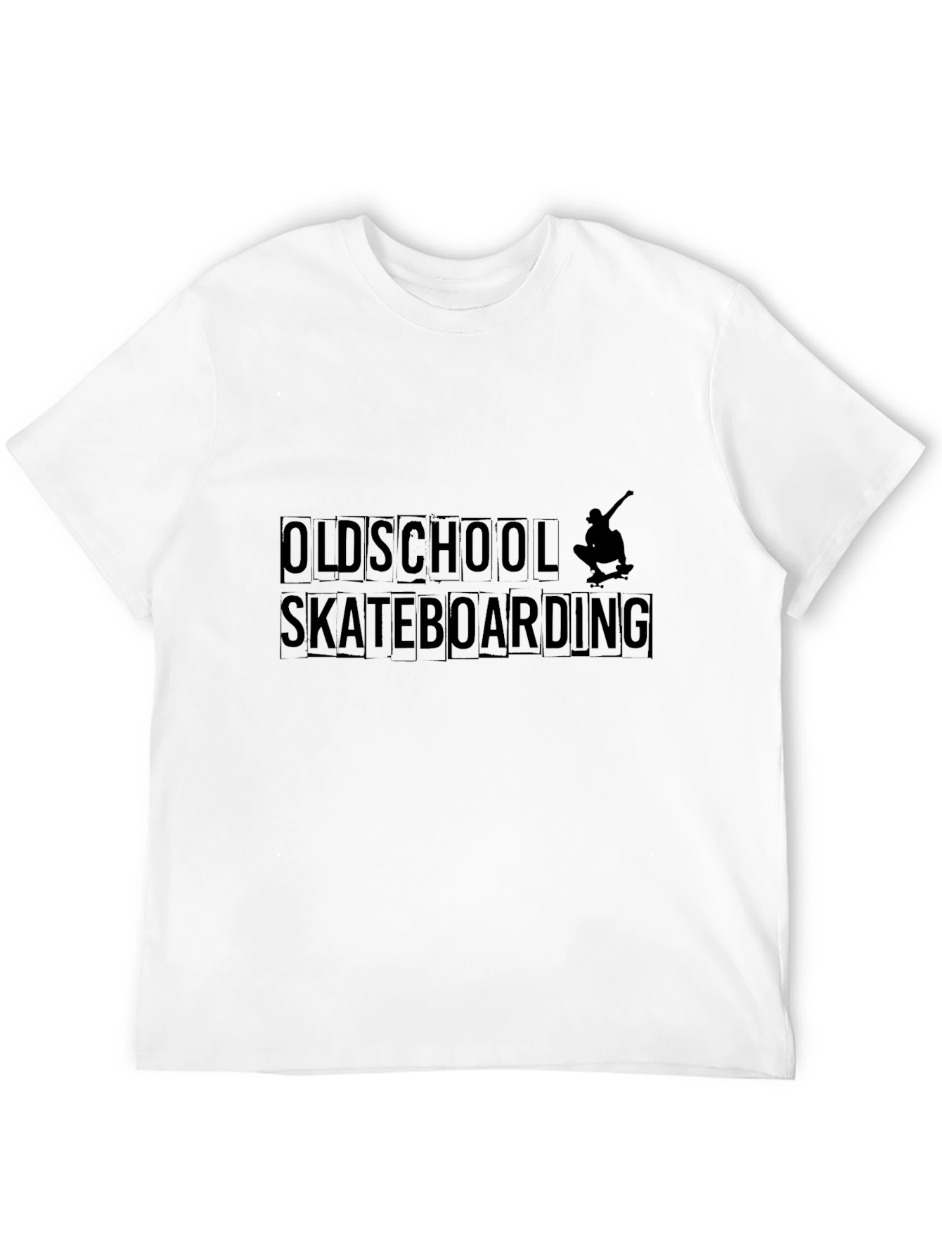 Oldschool Skateboarding Graphic Tee - Black