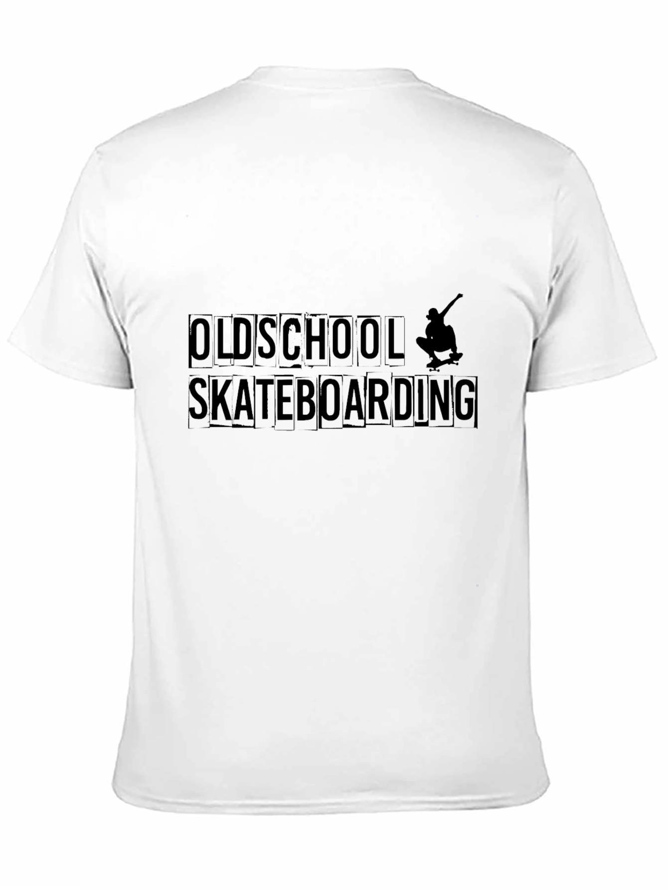 Oldschool Skateboarding Graphic Tee - Black