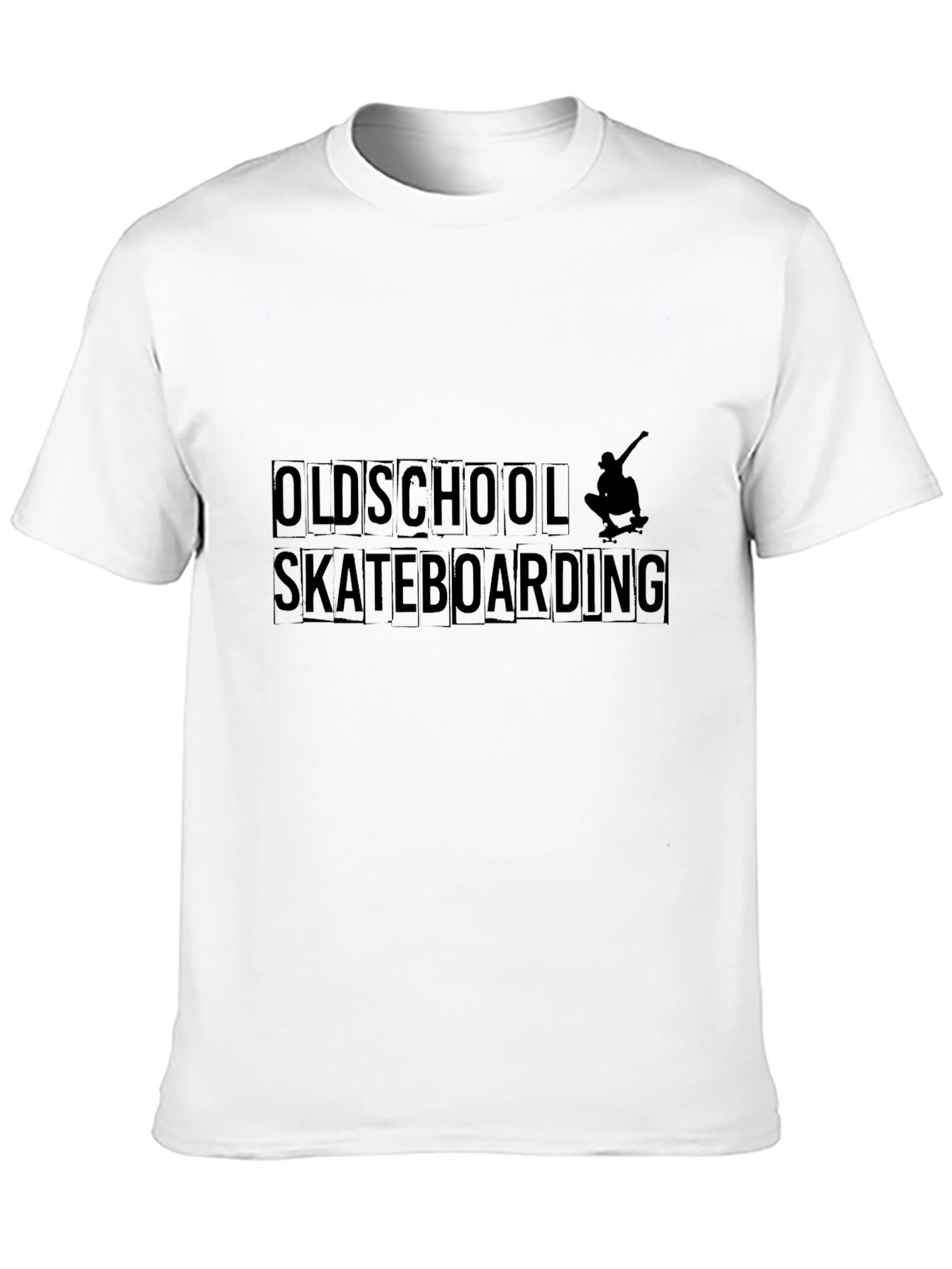 Oldschool Skateboarding Graphic Tee - Black