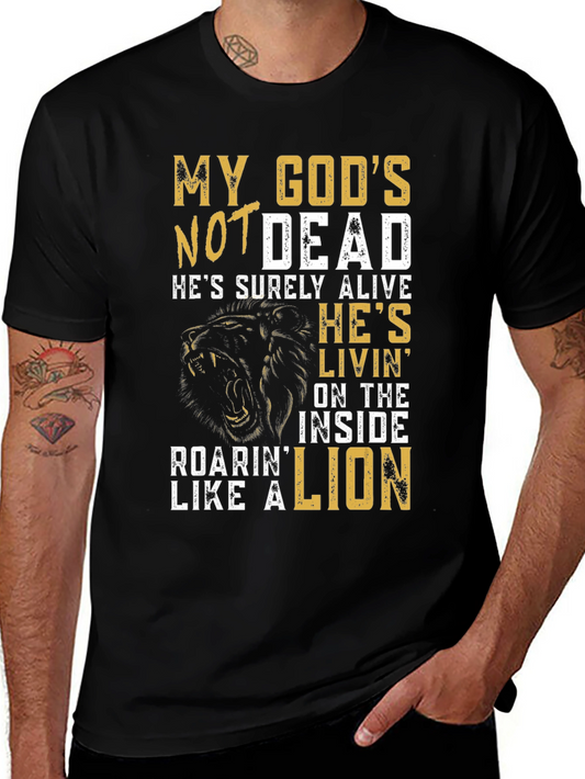 My Gods Not Dead Lion Graphic T-Shirt