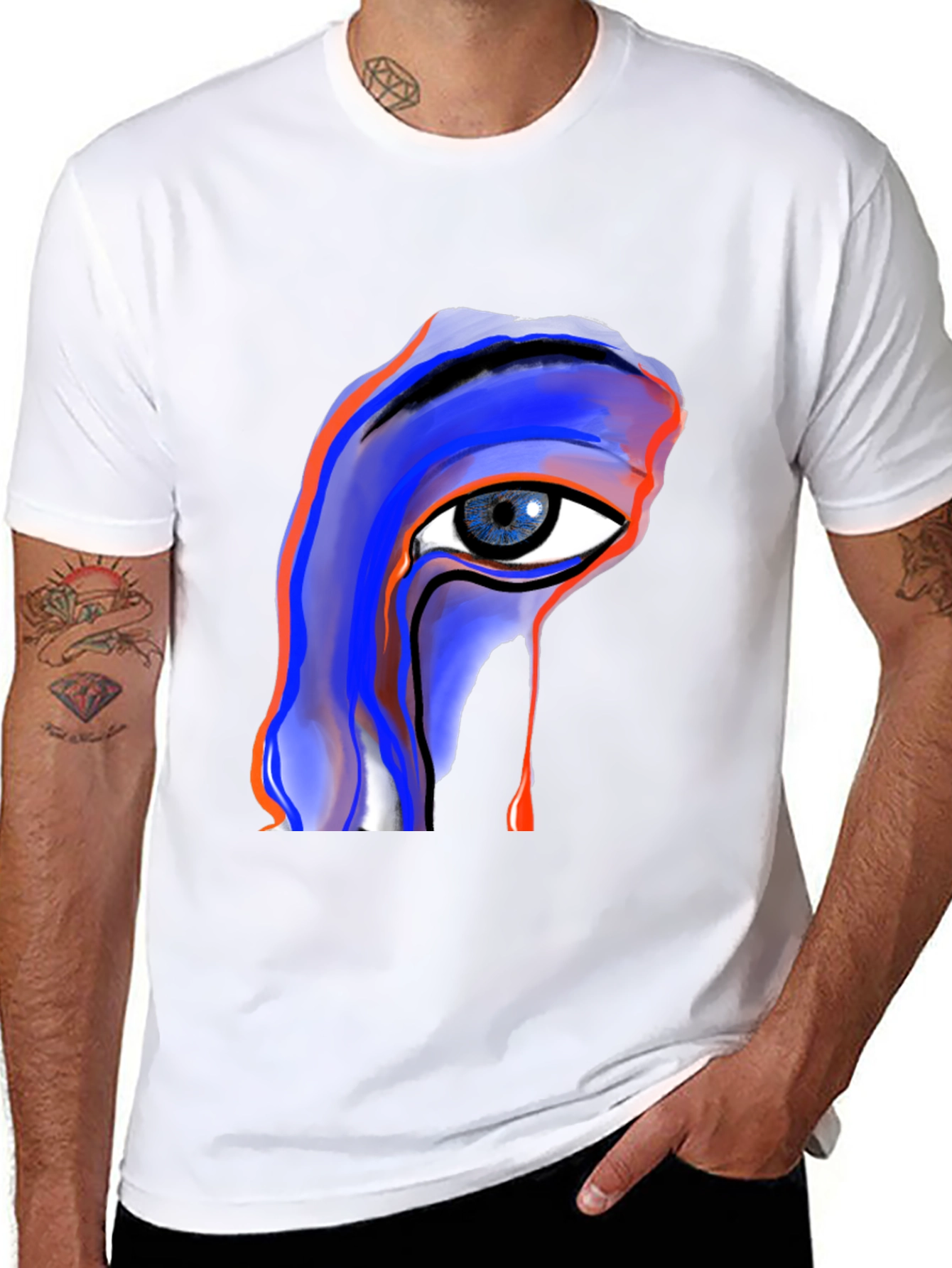 Abstract Eye Graphic Black Tee