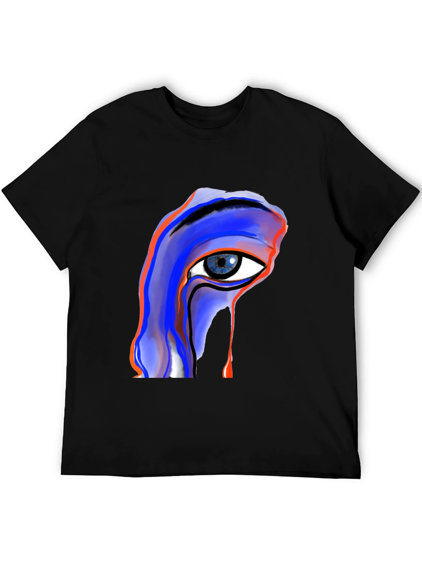 Abstract Eye Graphic Black Tee