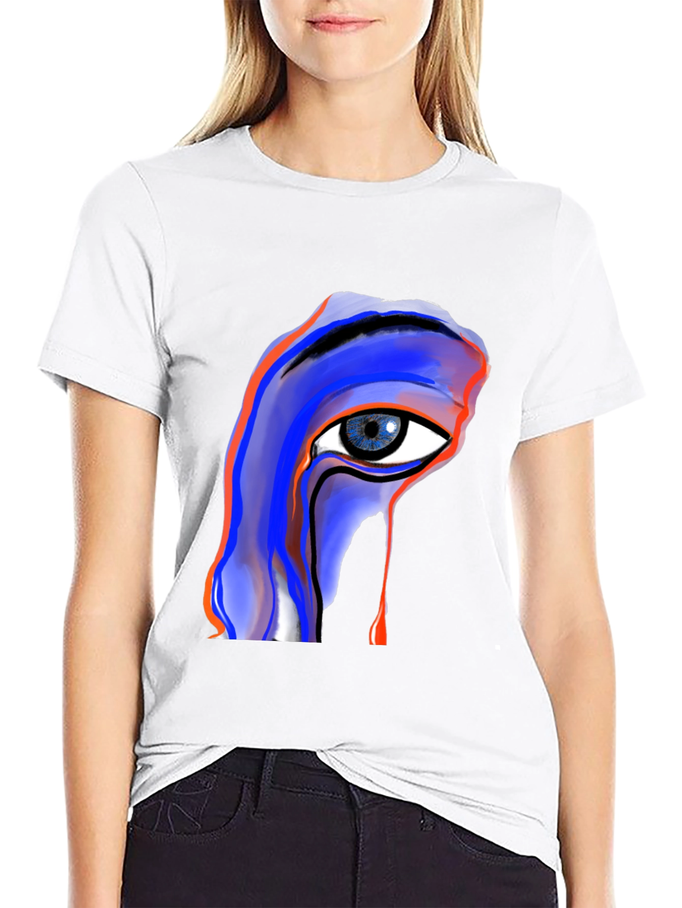 Abstract Eye Graphic Black Tee