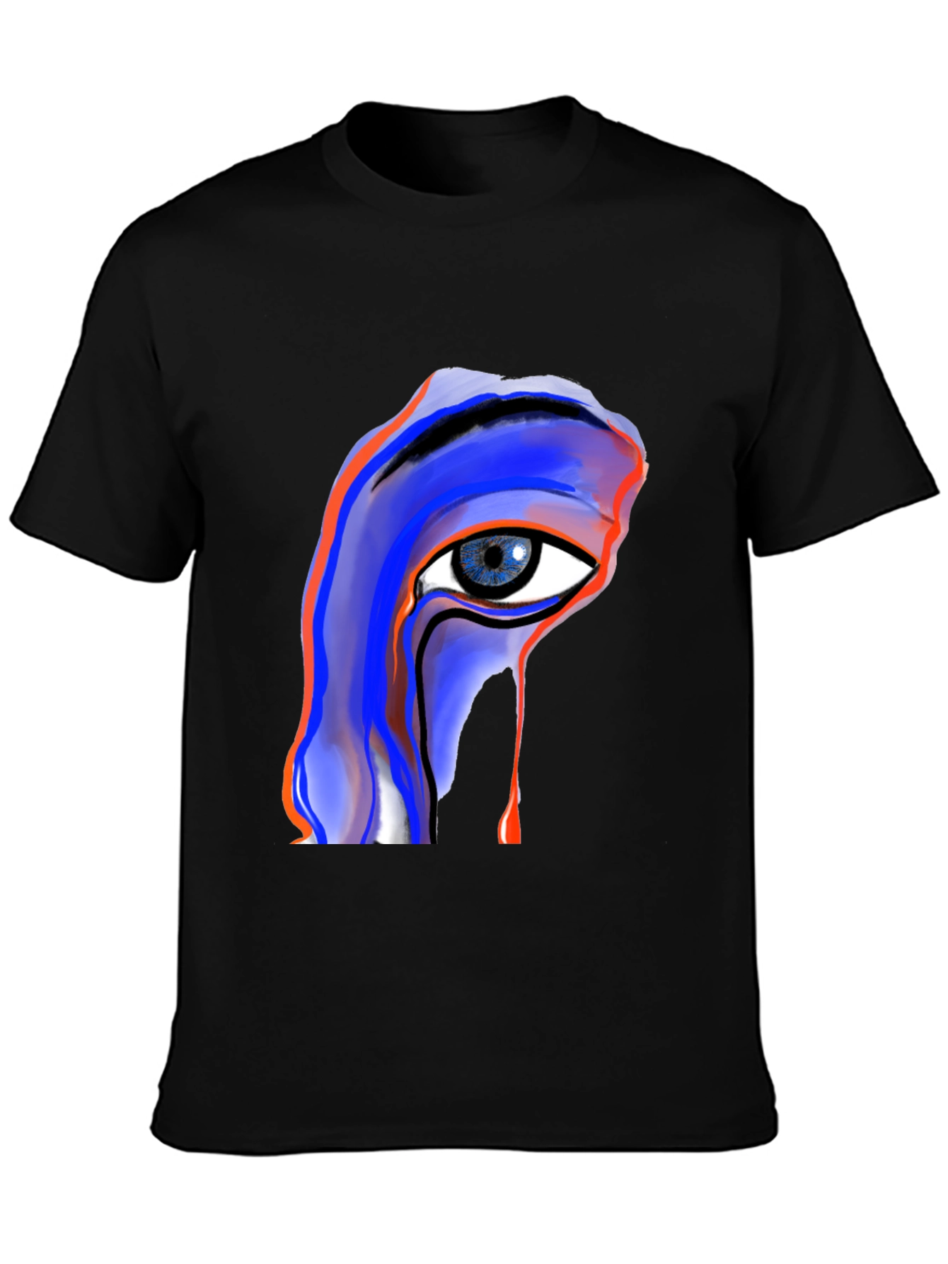 Abstract Eye Graphic Black Tee