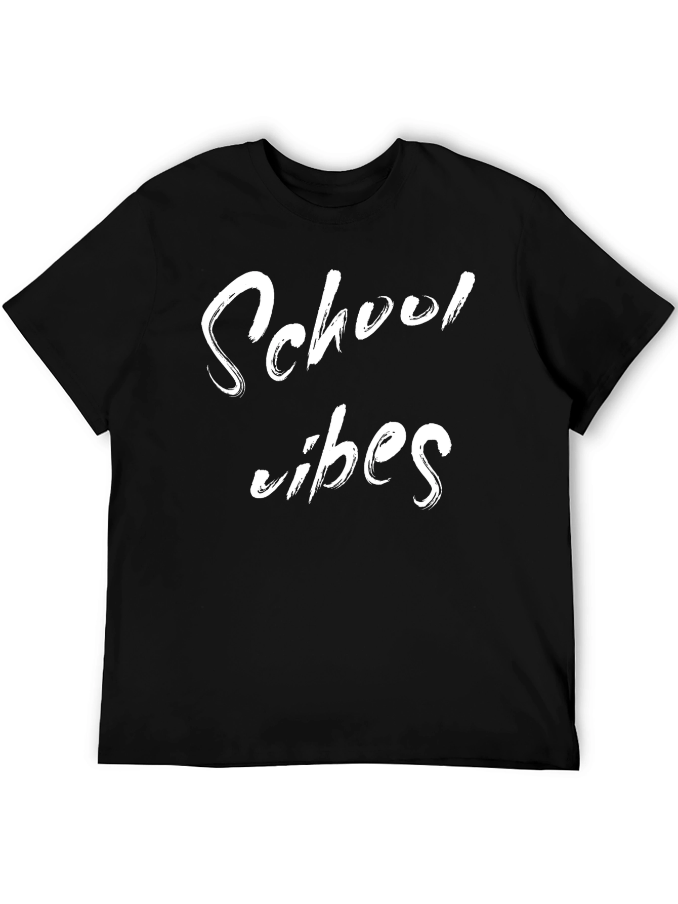 School Vibes T-Shirt - Black Graphic Tee