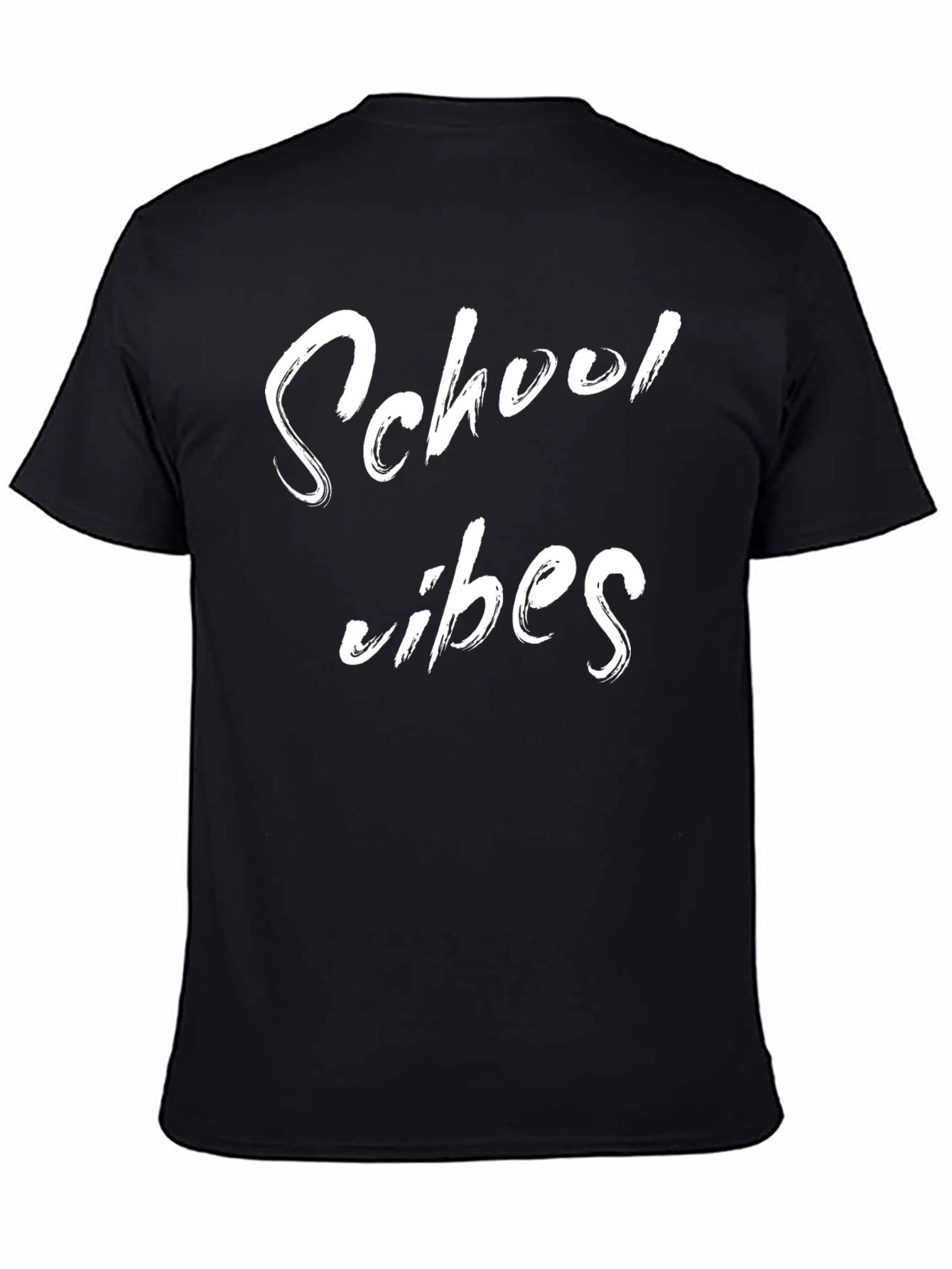 School Vibes T-Shirt - Black Graphic Tee