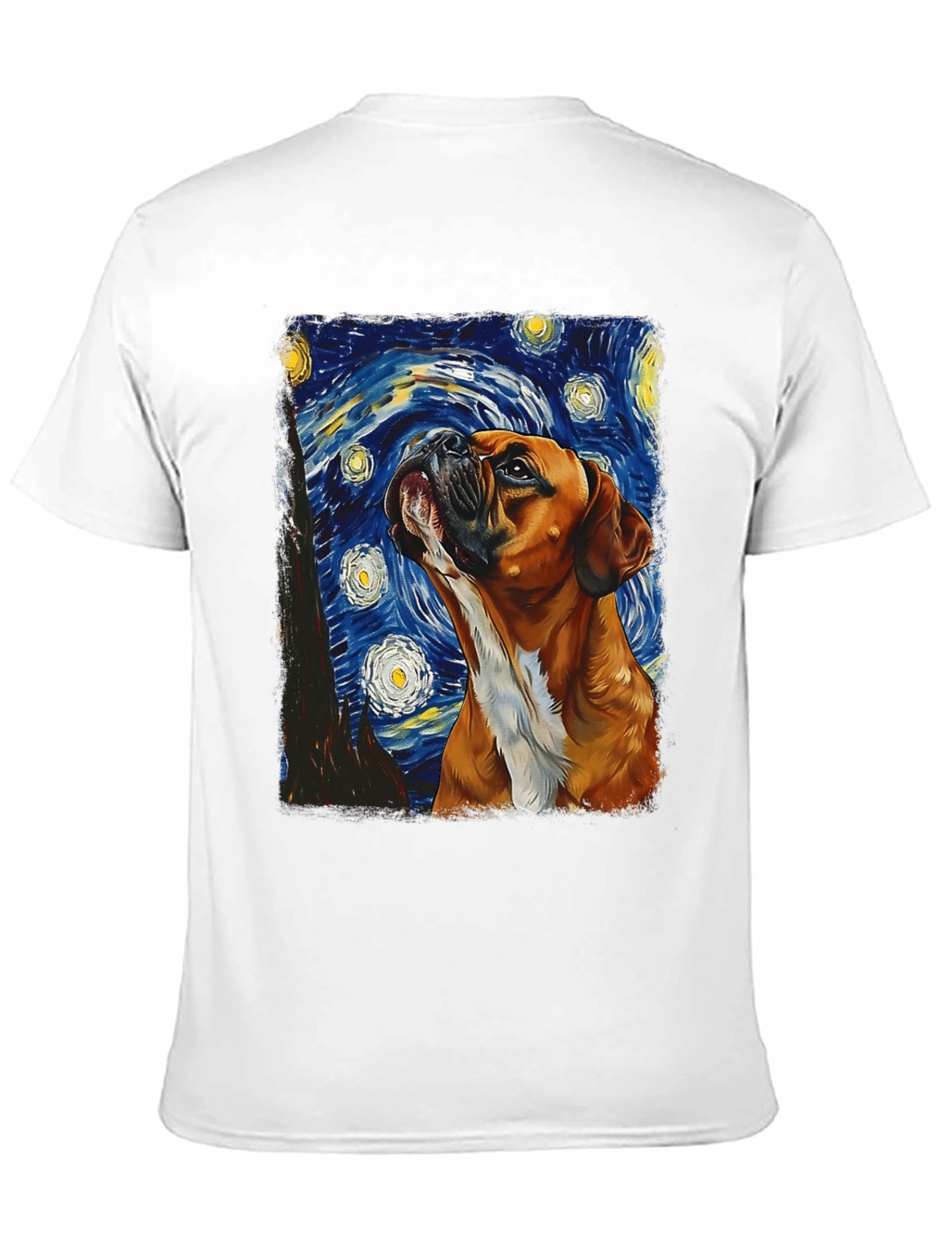 Starry Night Boxer Dog T-Shirt