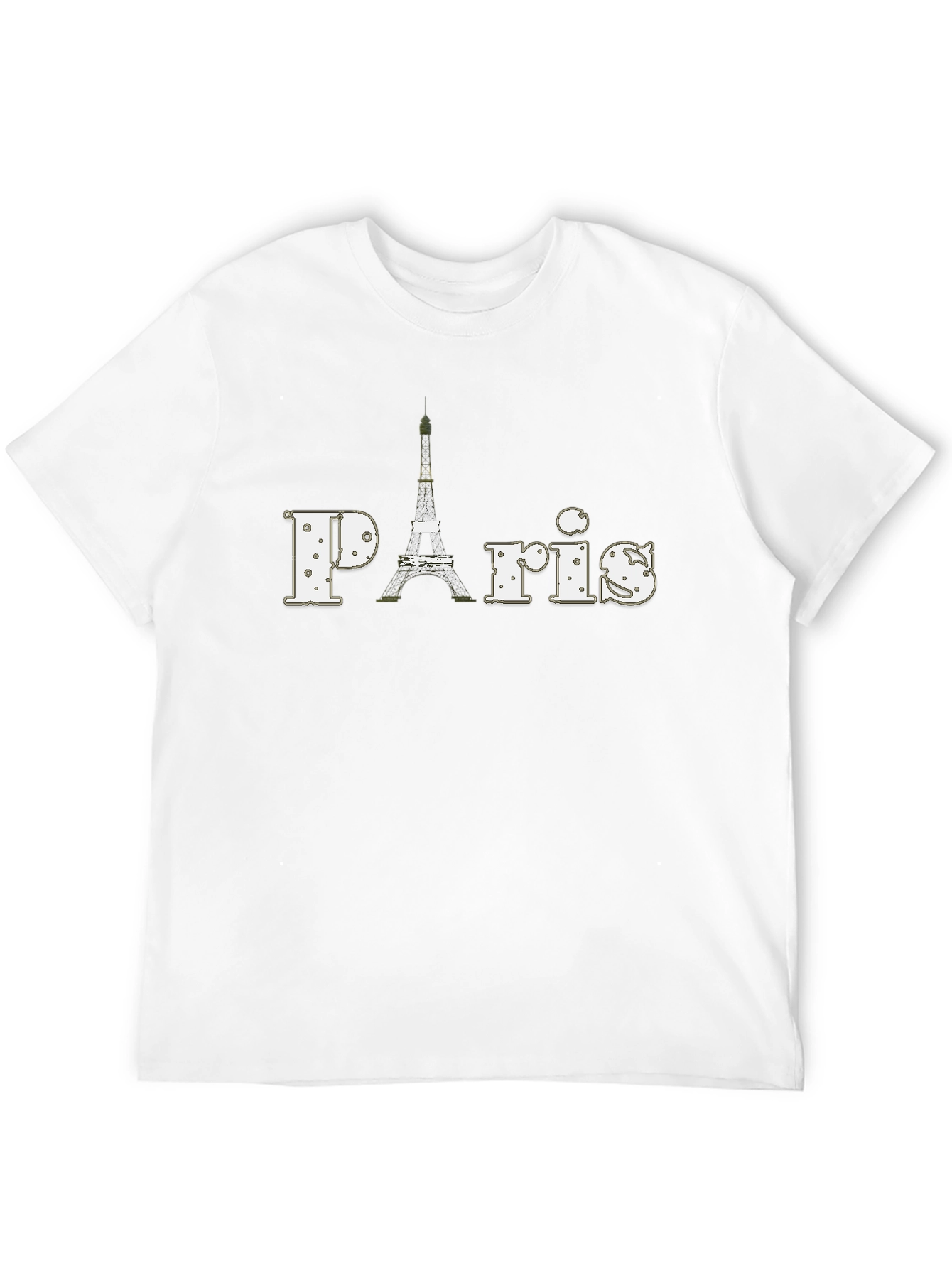 Paris Eiffel Tower Graphic T-Shirt - Casual Black Tee