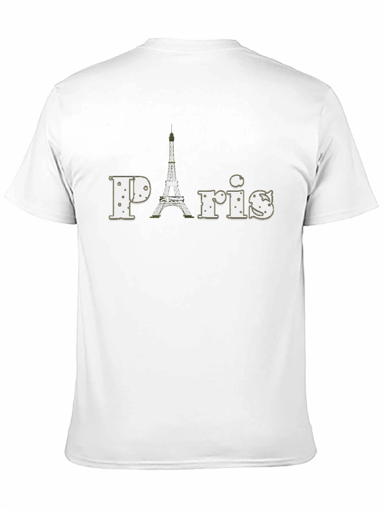 Paris Eiffel Tower Graphic T-Shirt - Casual Black Tee
