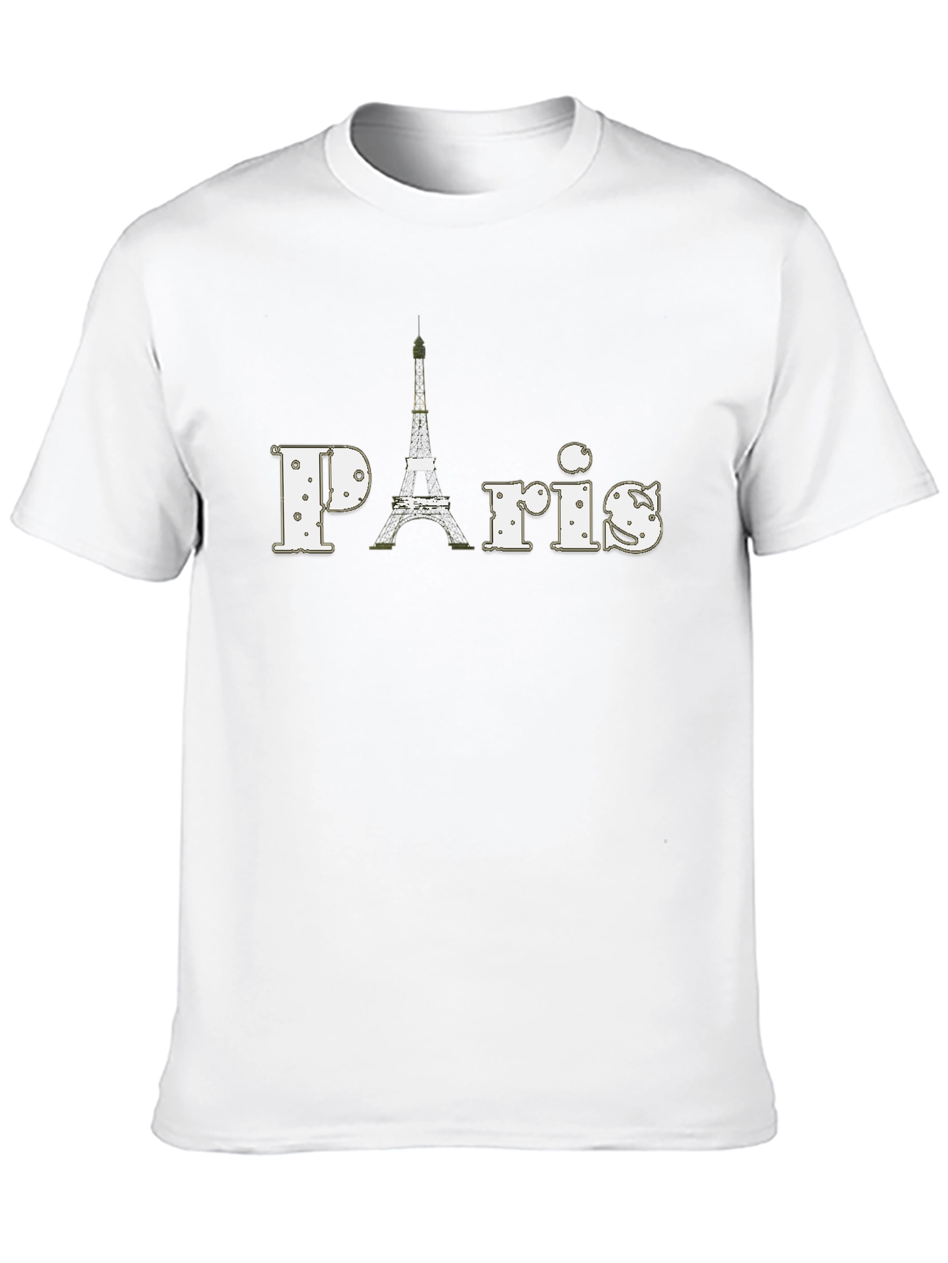 Paris Eiffel Tower Graphic T-Shirt - Casual Black Tee