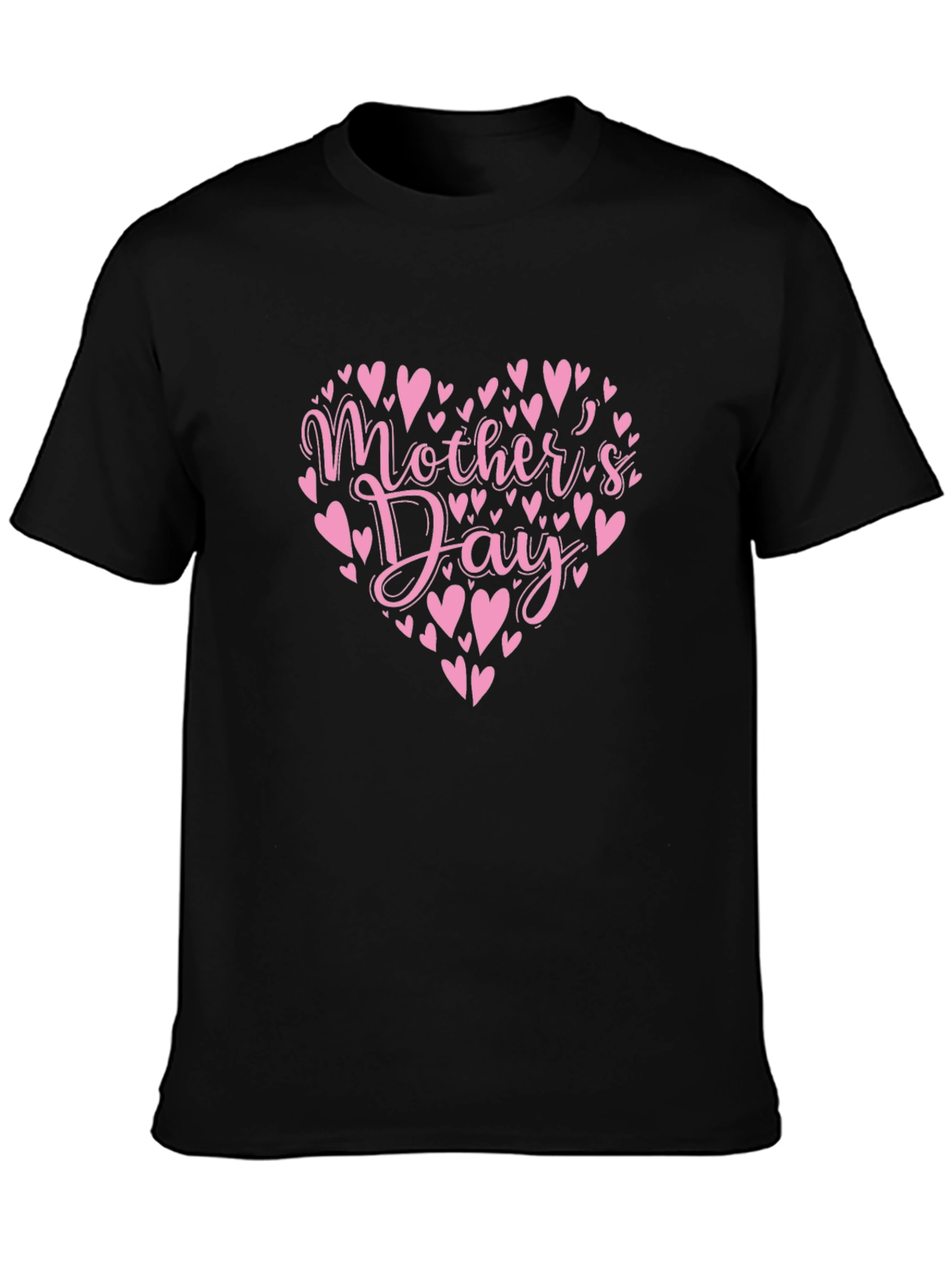 Mothers Day Heart T-Shirt - Black
