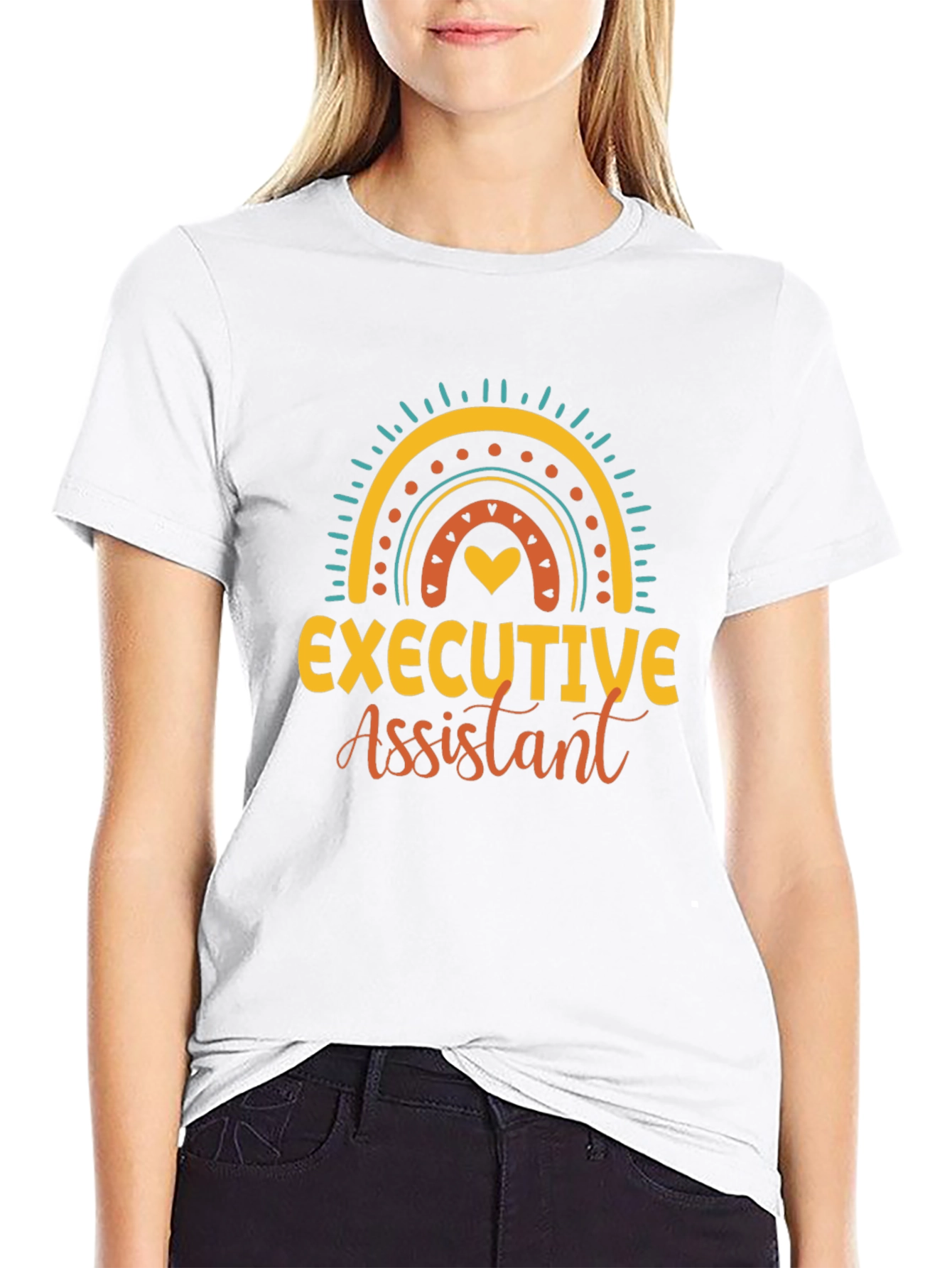 Executive Assistant Rainbow Graphic Tee