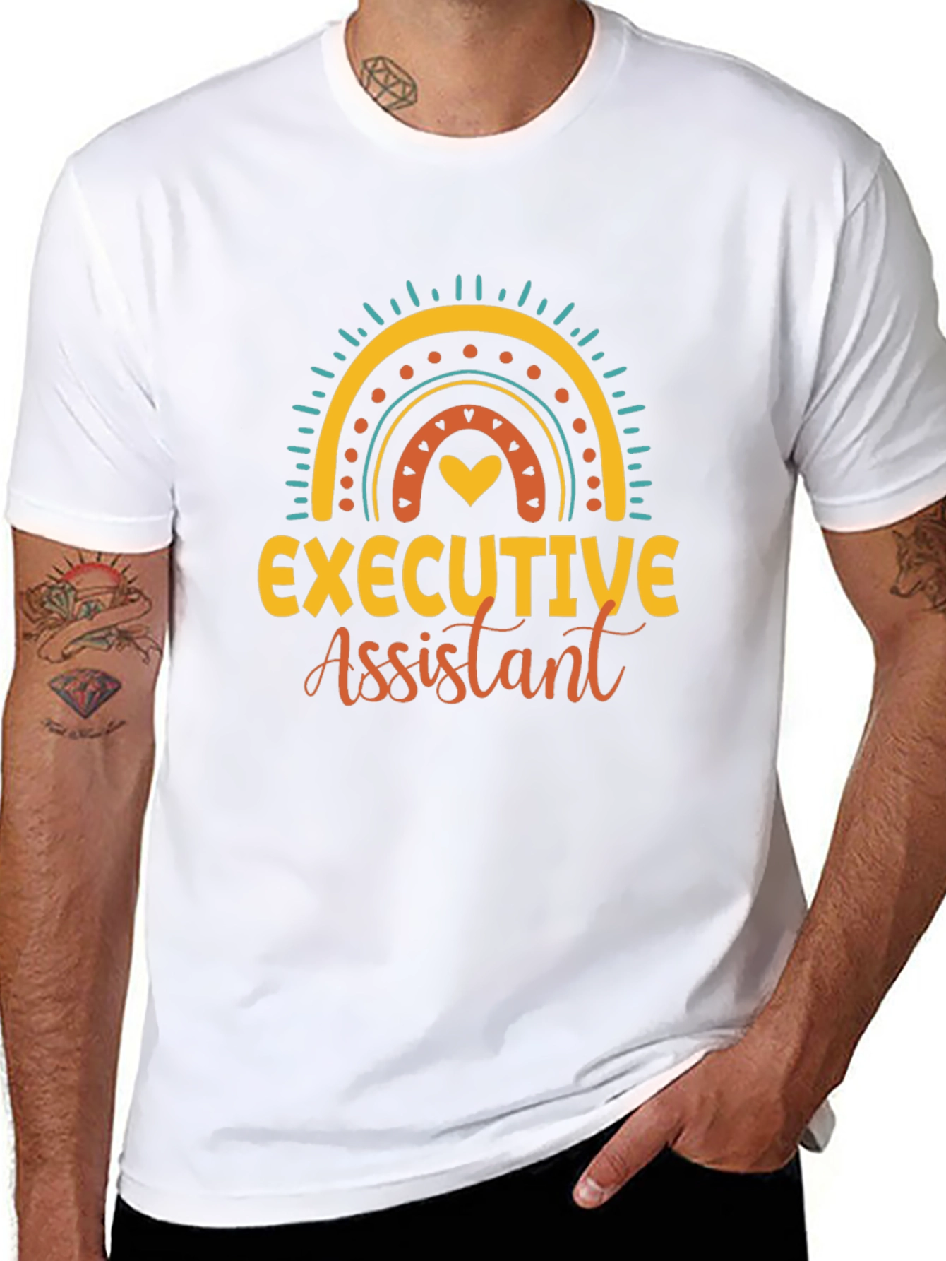 Executive Assistant Rainbow Graphic Tee