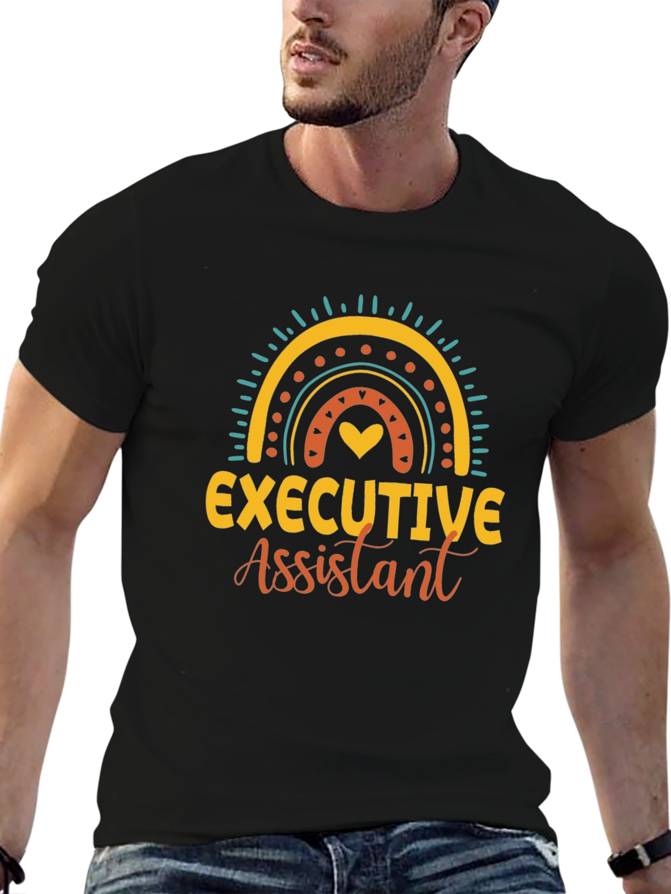 Executive Assistant Rainbow Graphic Tee