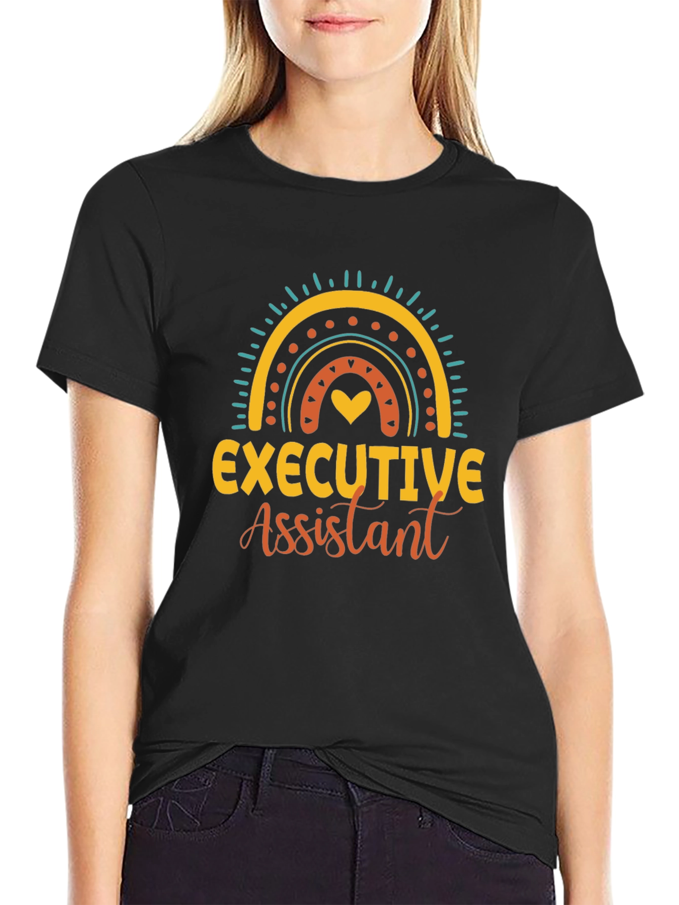 Executive Assistant Rainbow Graphic Tee