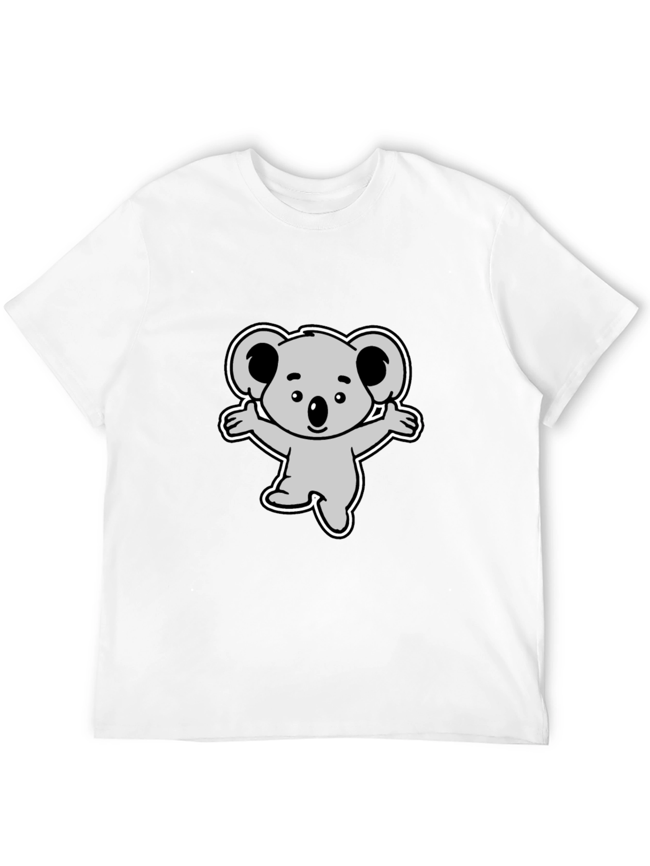 Cute Koala Graphic Black T-Shirt