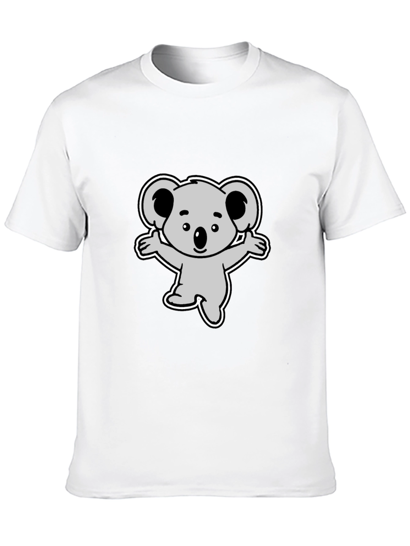 Cute Koala Graphic Black T-Shirt