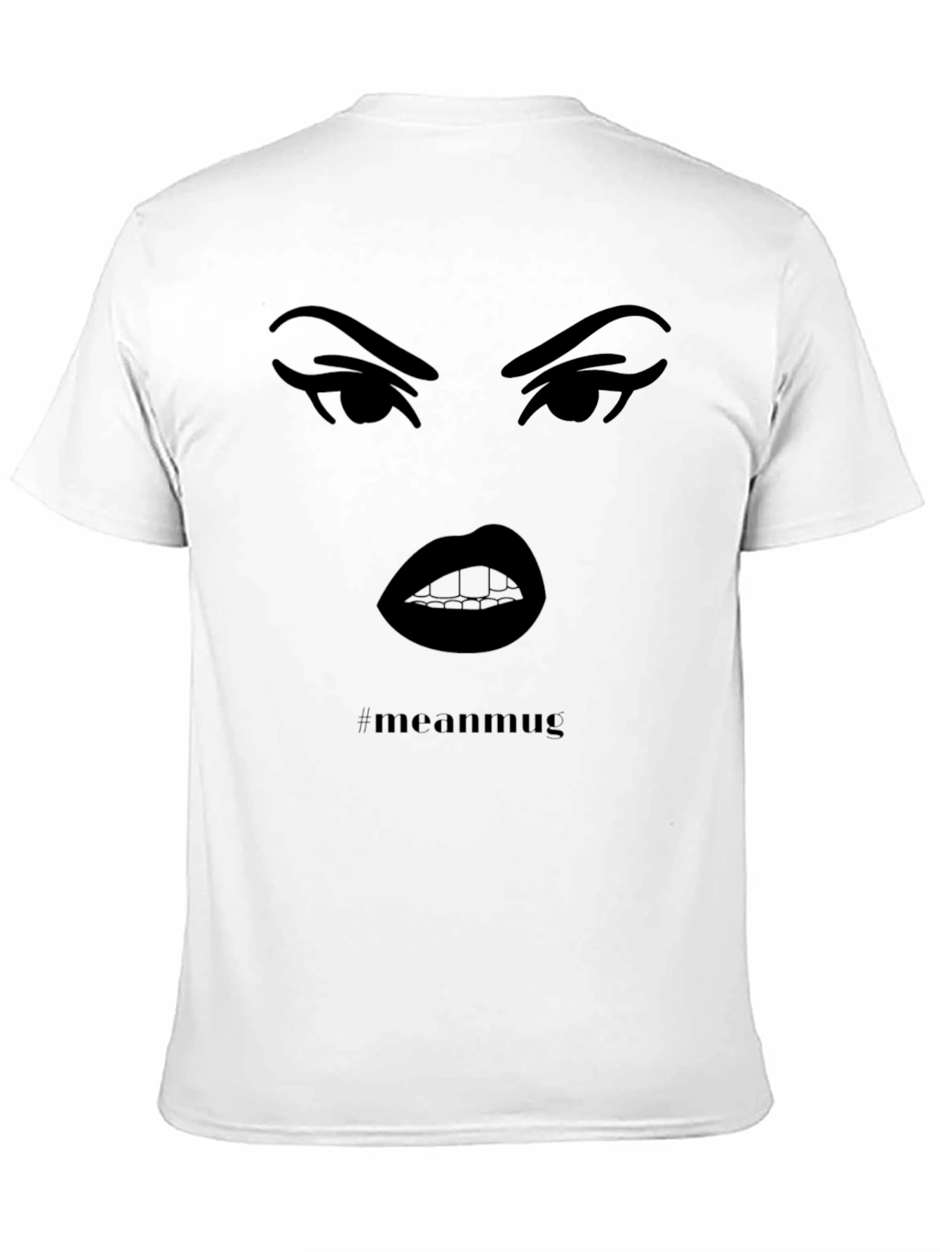 Mean Mug Graphic Tee - Edgy Black T-Shirt