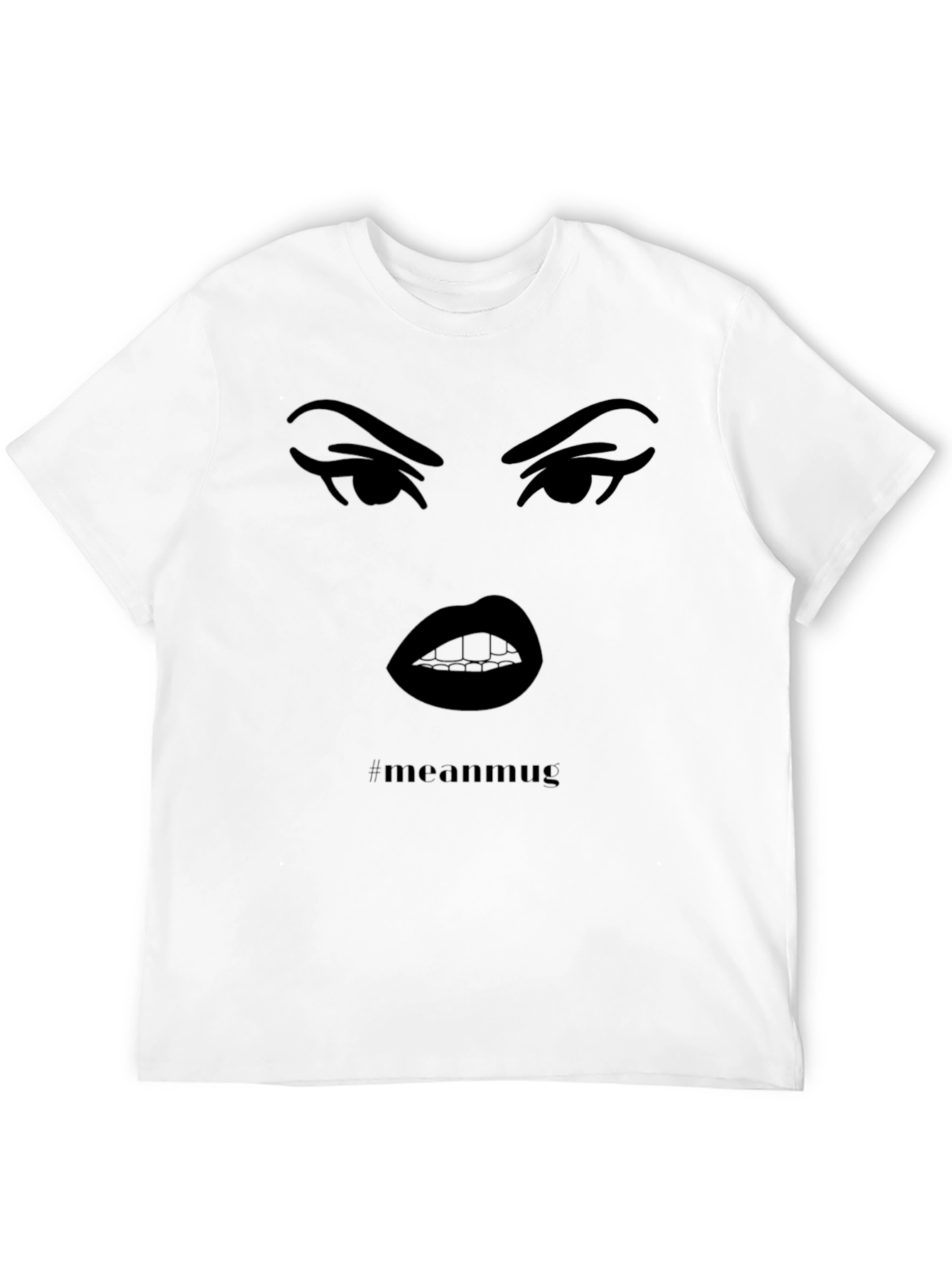 Mean Mug Graphic Tee - Edgy Black T-Shirt