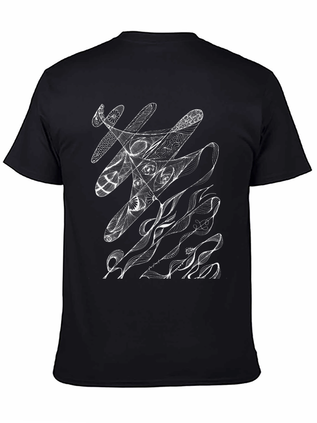 Abstract Art Graphic Tee - Modern Black T-Shirt