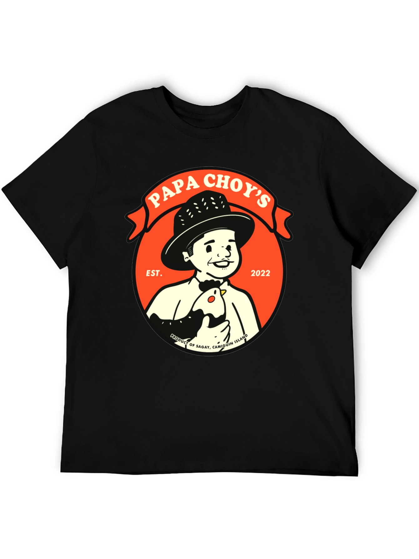 Papa Choys T-Shirt - Black Graphic Tee