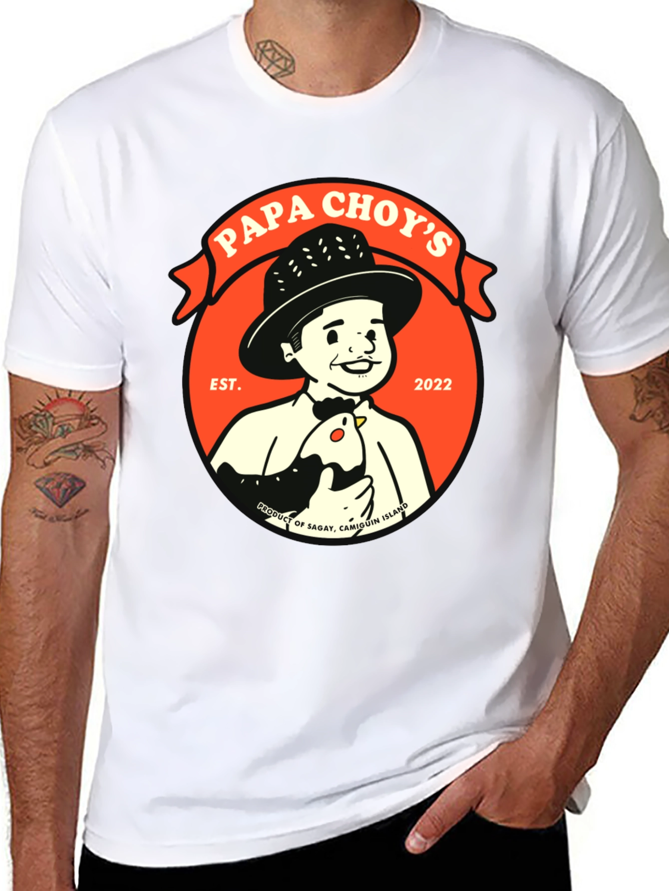 Papa Choys T-Shirt - Black Graphic Tee
