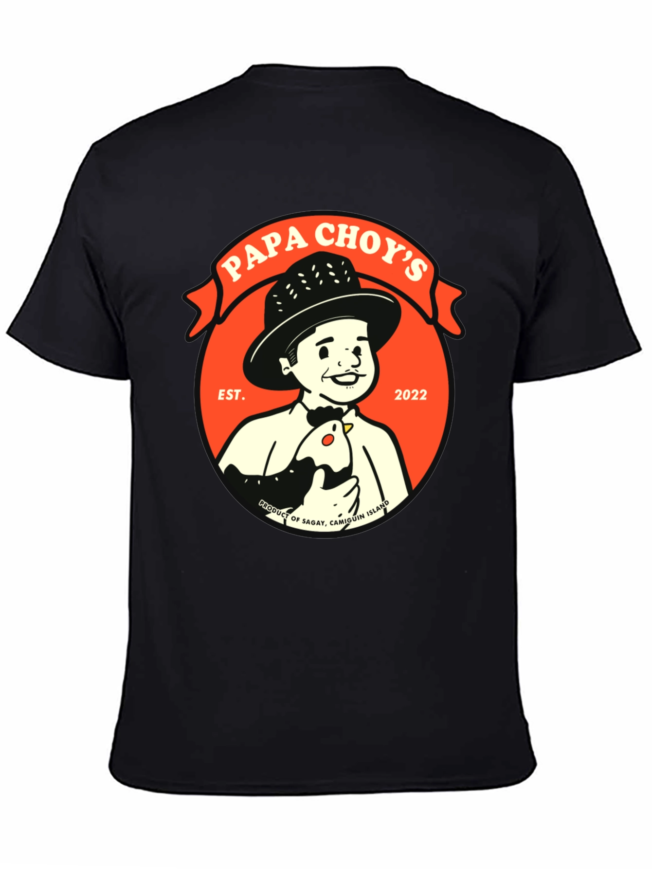 Papa Choys T-Shirt - Black Graphic Tee