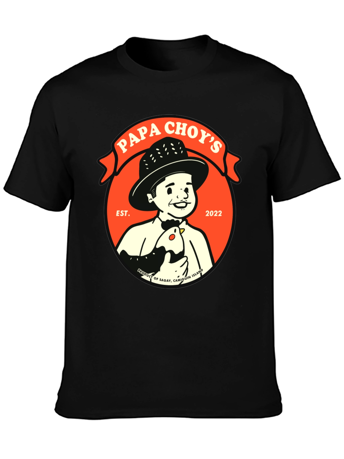 Papa Choys T-Shirt - Black Graphic Tee