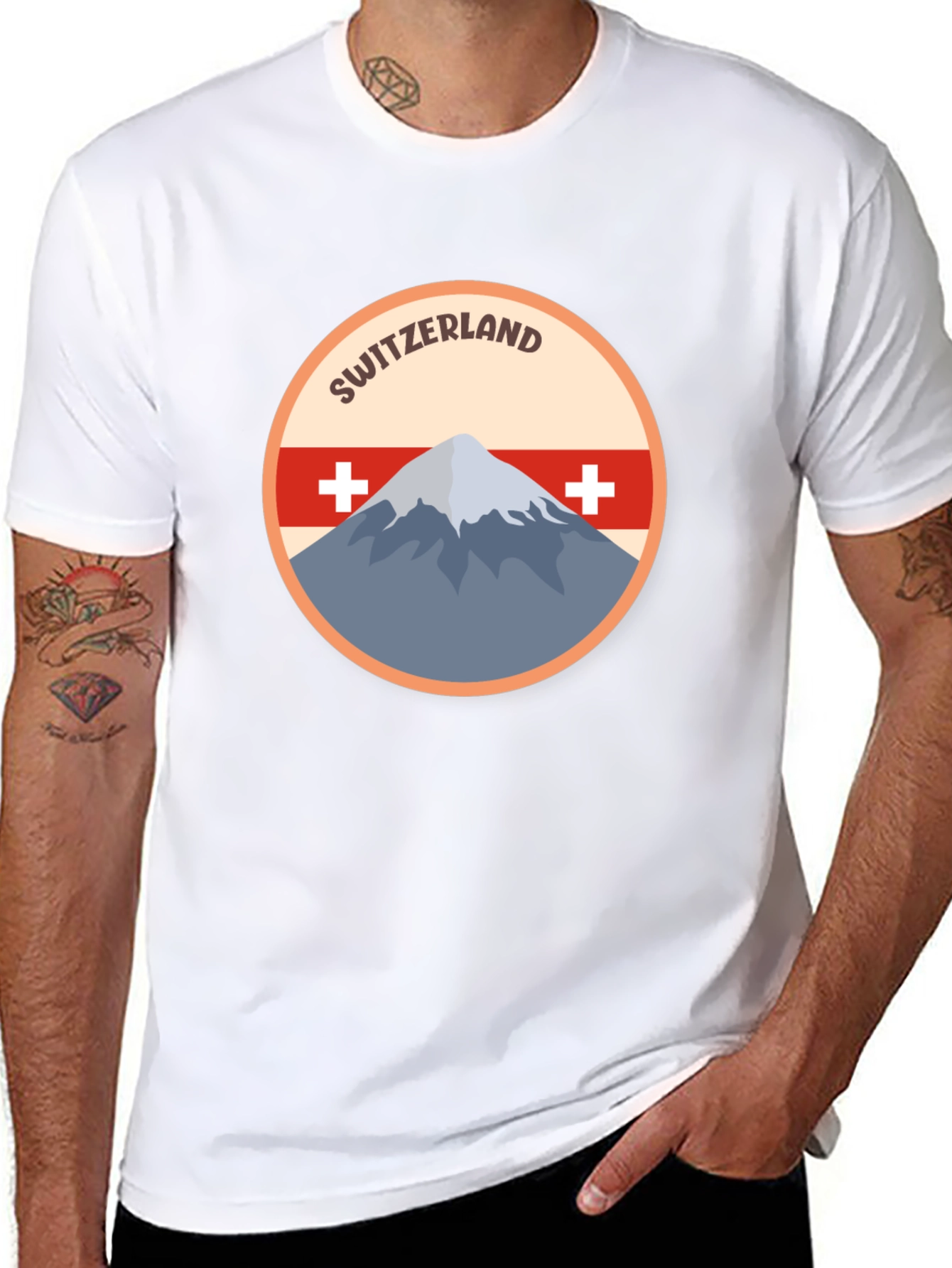 Switzerland Mountain Graphic T-Shirt