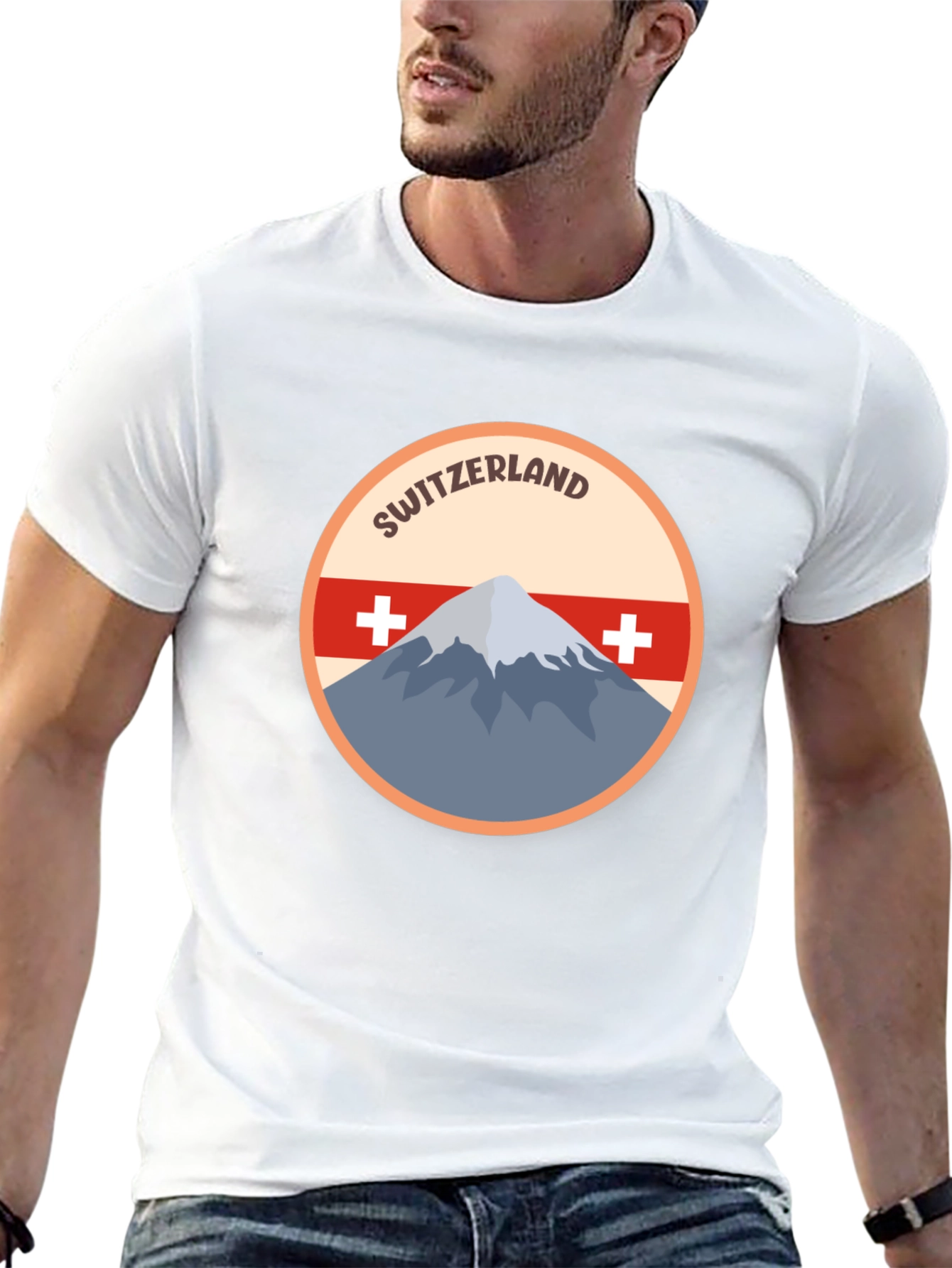 Switzerland Mountain Graphic T-Shirt