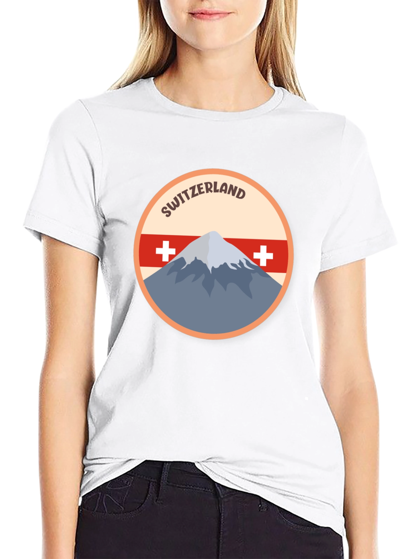 Switzerland Mountain Graphic T-Shirt