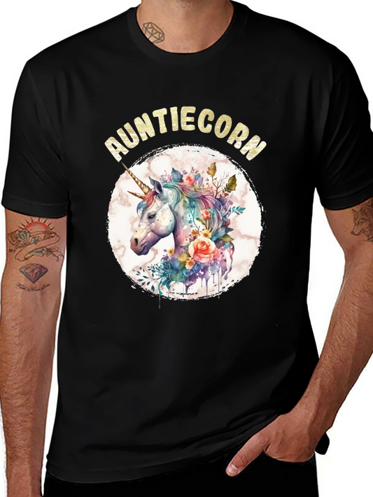 Aunticorn T-Shirt - Floral Unicorn Aunt Tee
