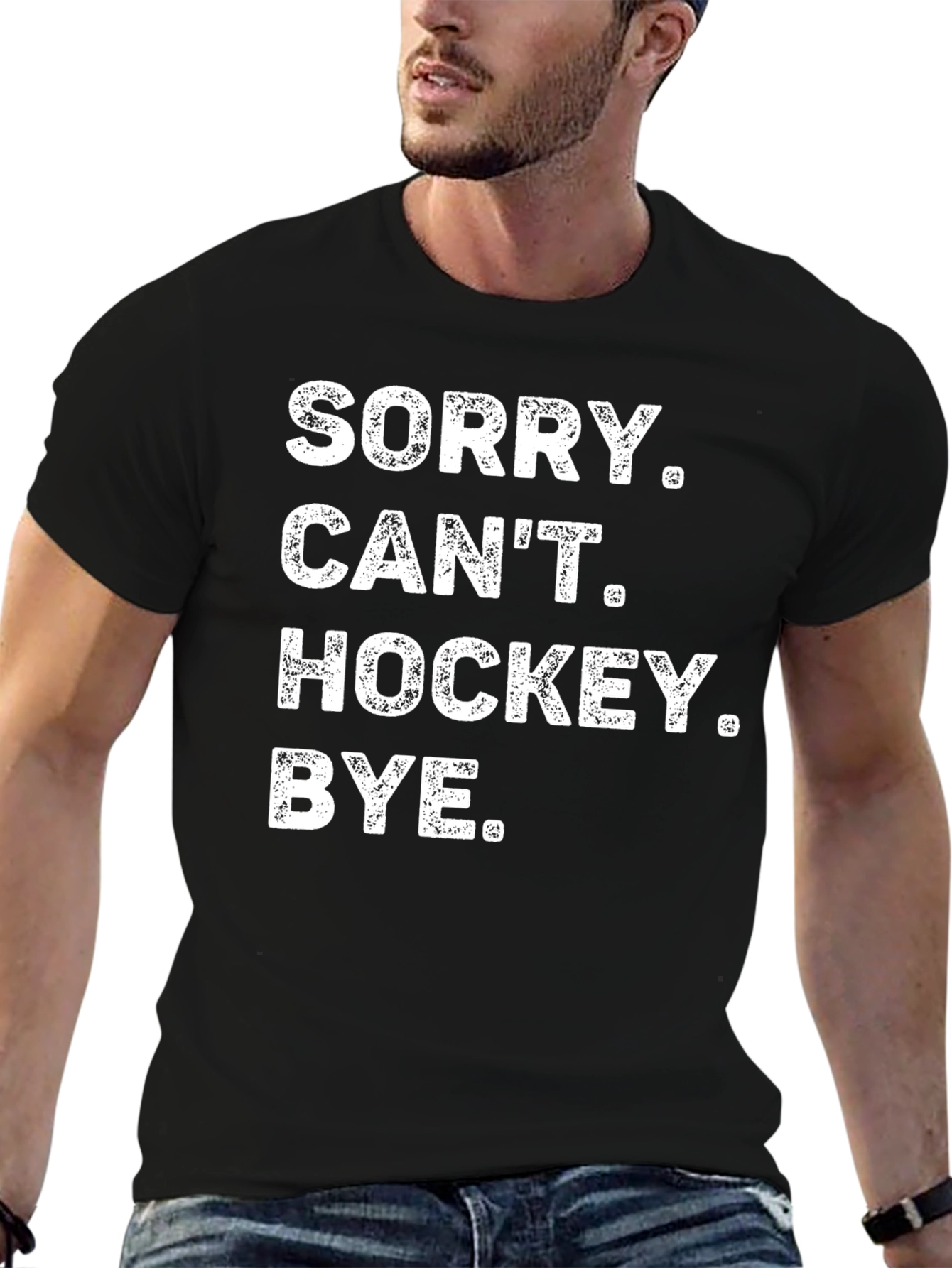 Funny Hockey T-Shirt: Sorry Cant Hockey Bye