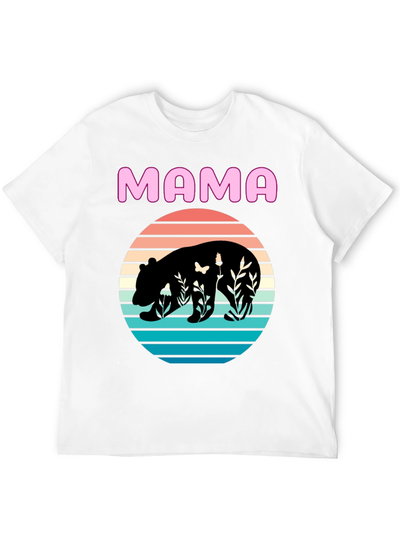Mama Bear Graphic Tee - Nature Silhouette