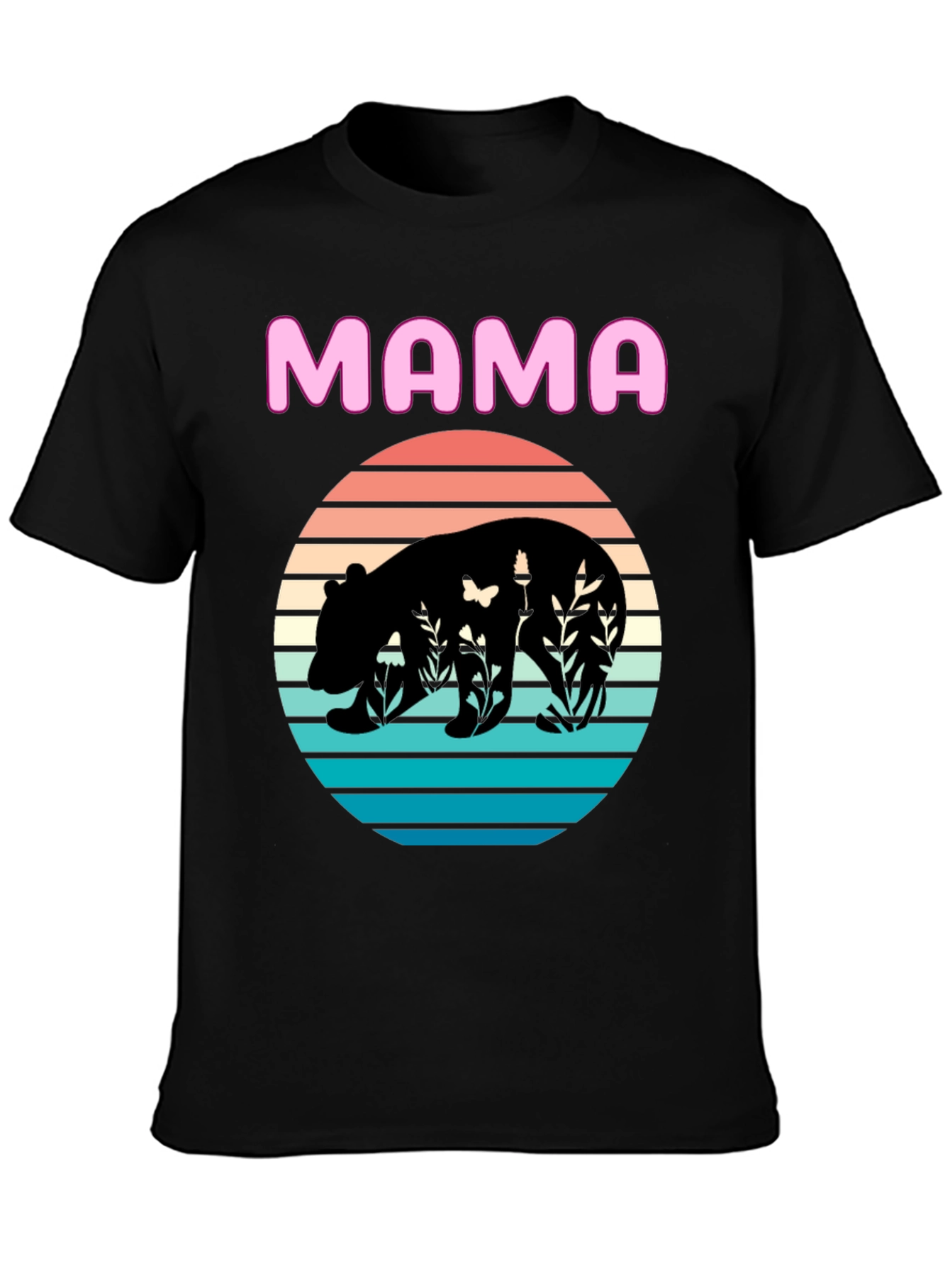 Mama Bear Graphic Tee - Nature Silhouette