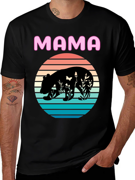 Mama Bear Graphic Tee - Nature Silhouette