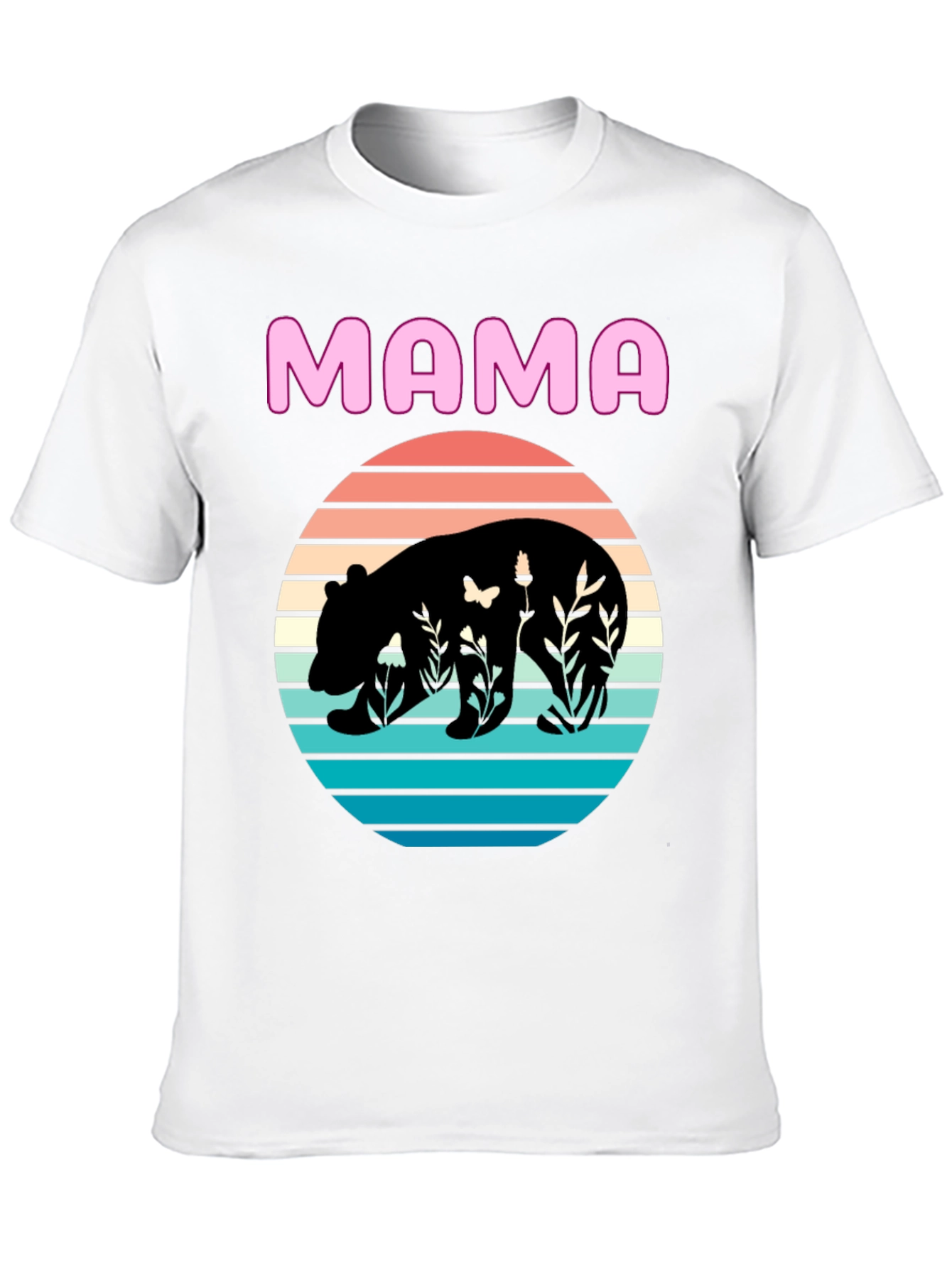 Mama Bear Graphic Tee - Nature Silhouette