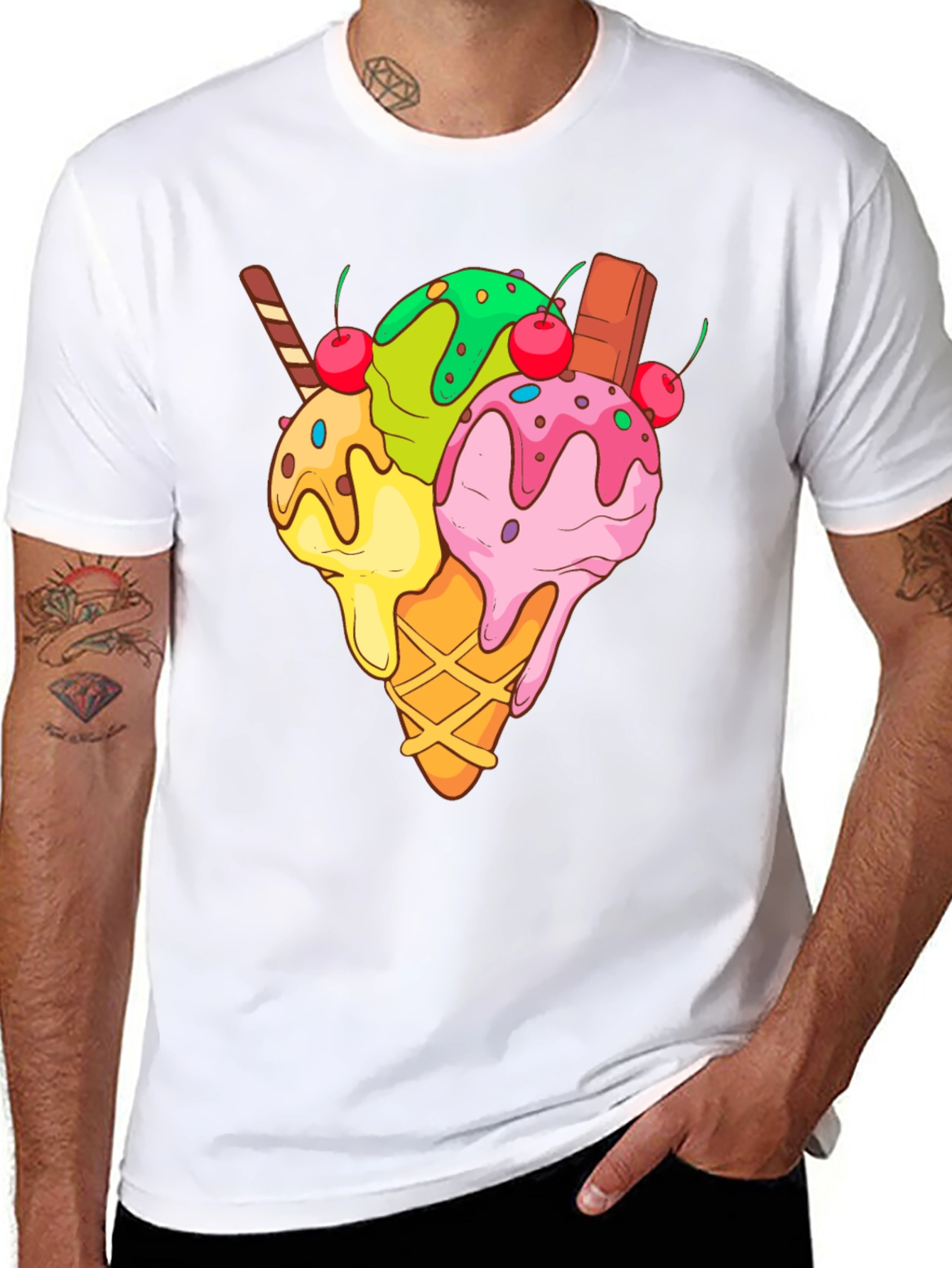 Ice Cream Cone Graphic T-Shirt