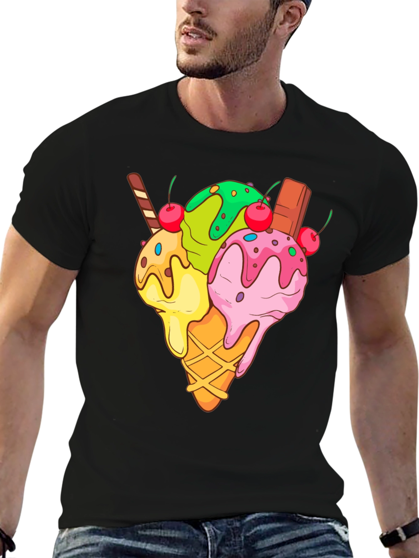 Ice Cream Cone Graphic T-Shirt