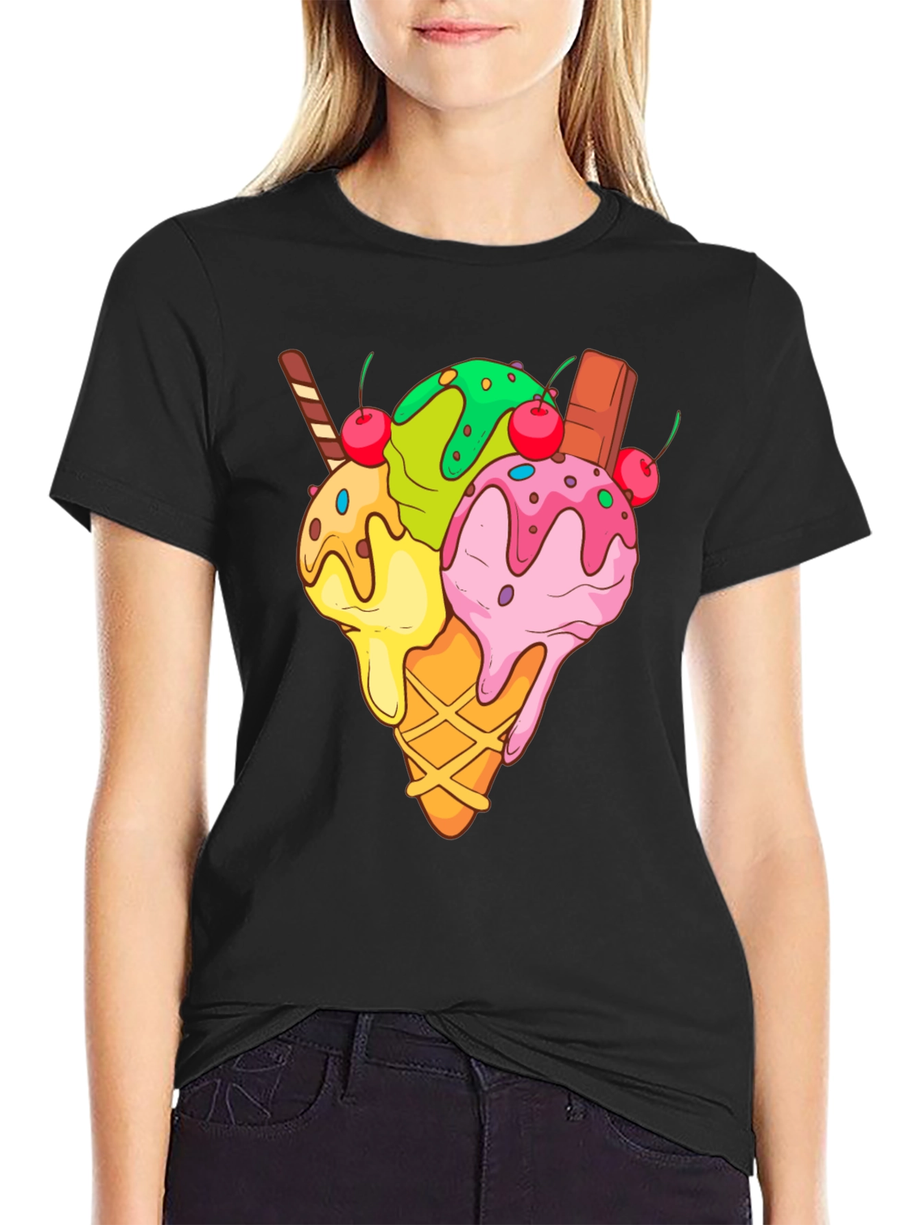 Ice Cream Cone Graphic T-Shirt